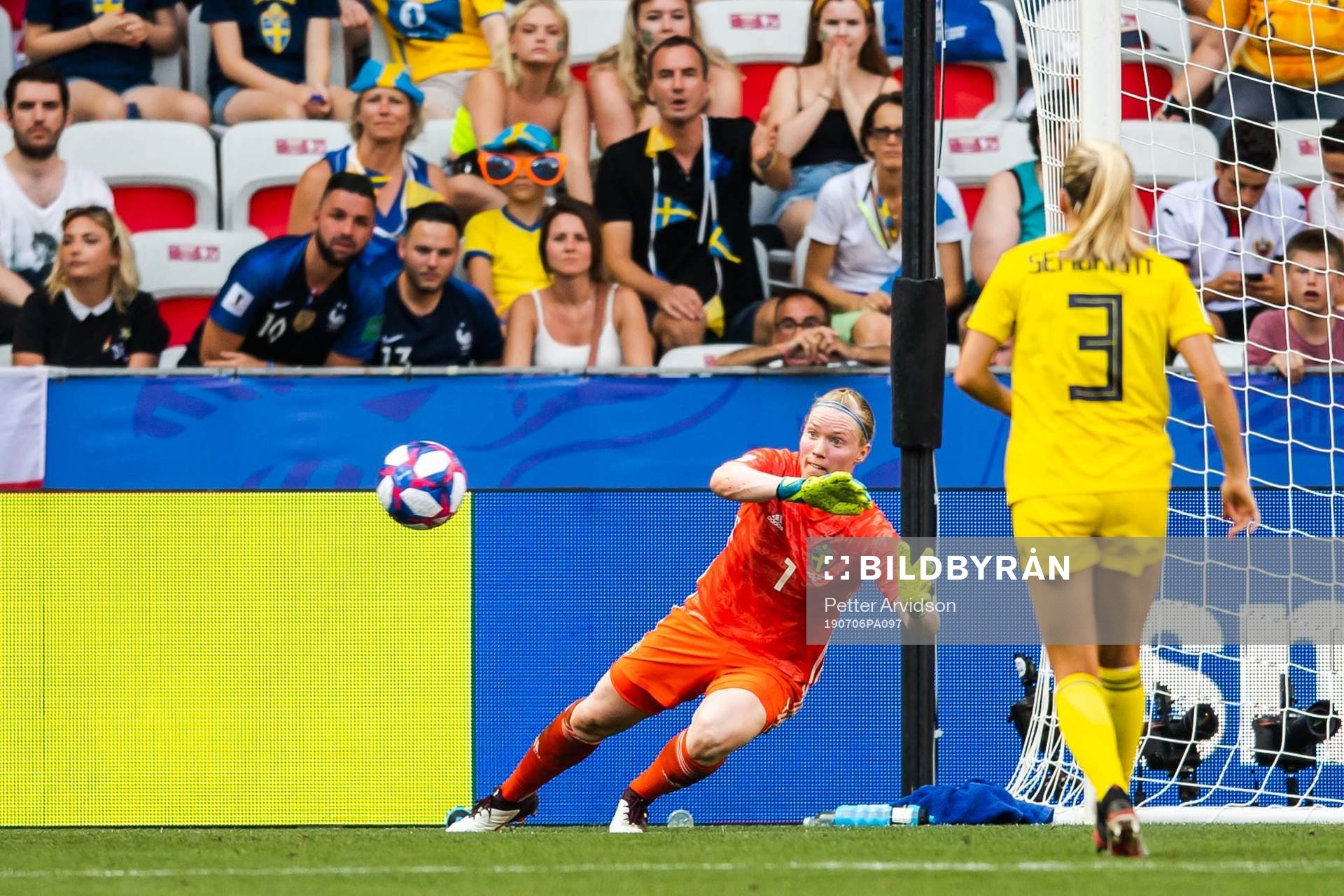 Goalkeeper Hedvig Lindahl of Sweden