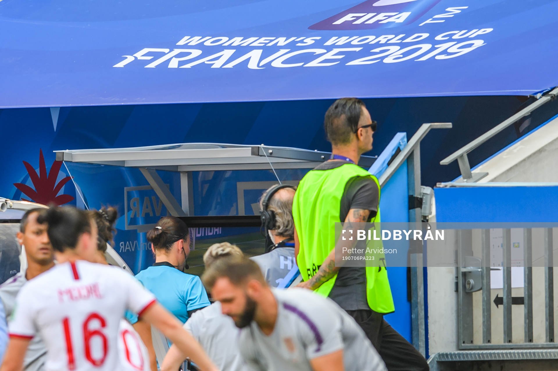 Referee Anastasia Pustovoitova looks