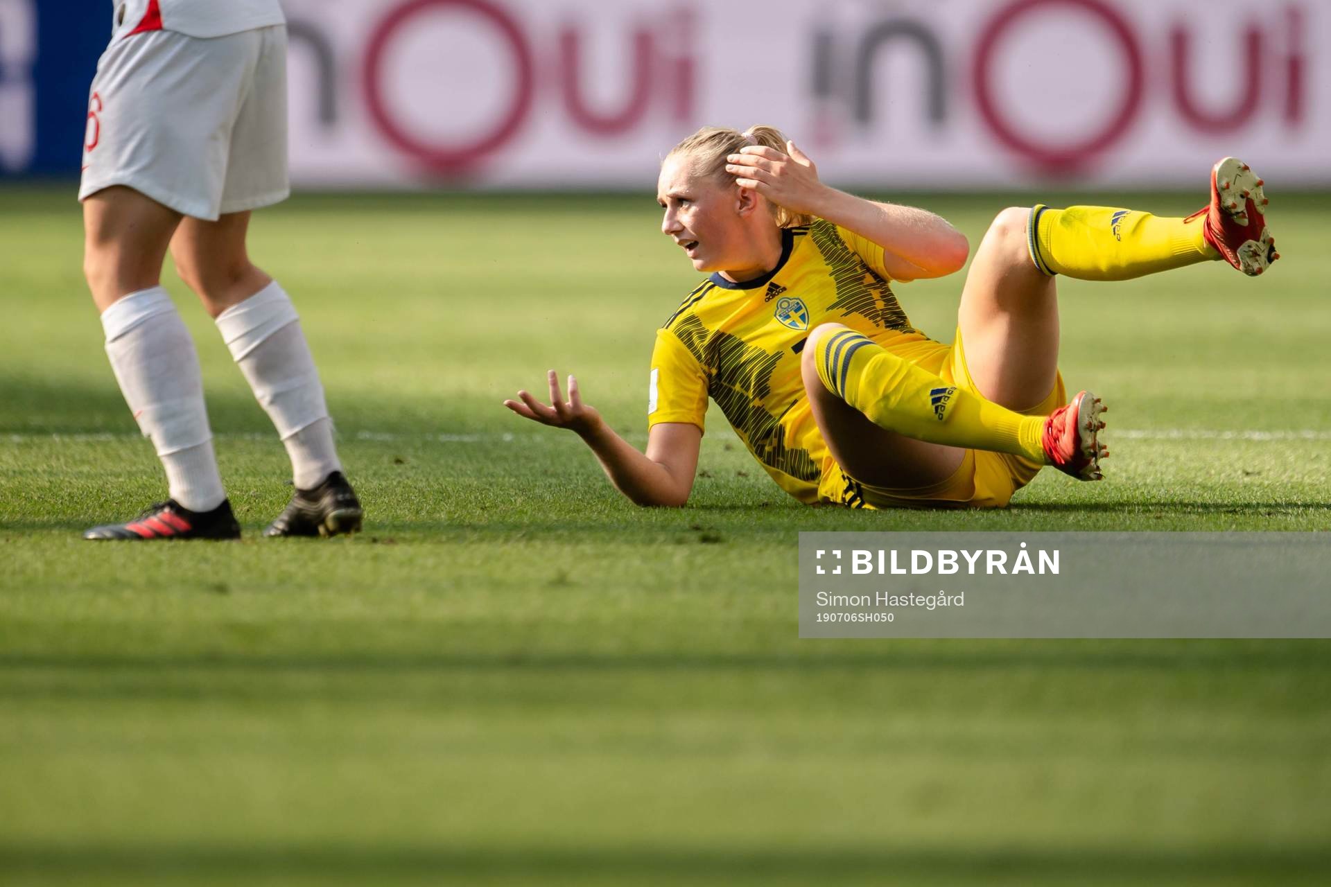 Stina Blackstenius of Sweden reacts