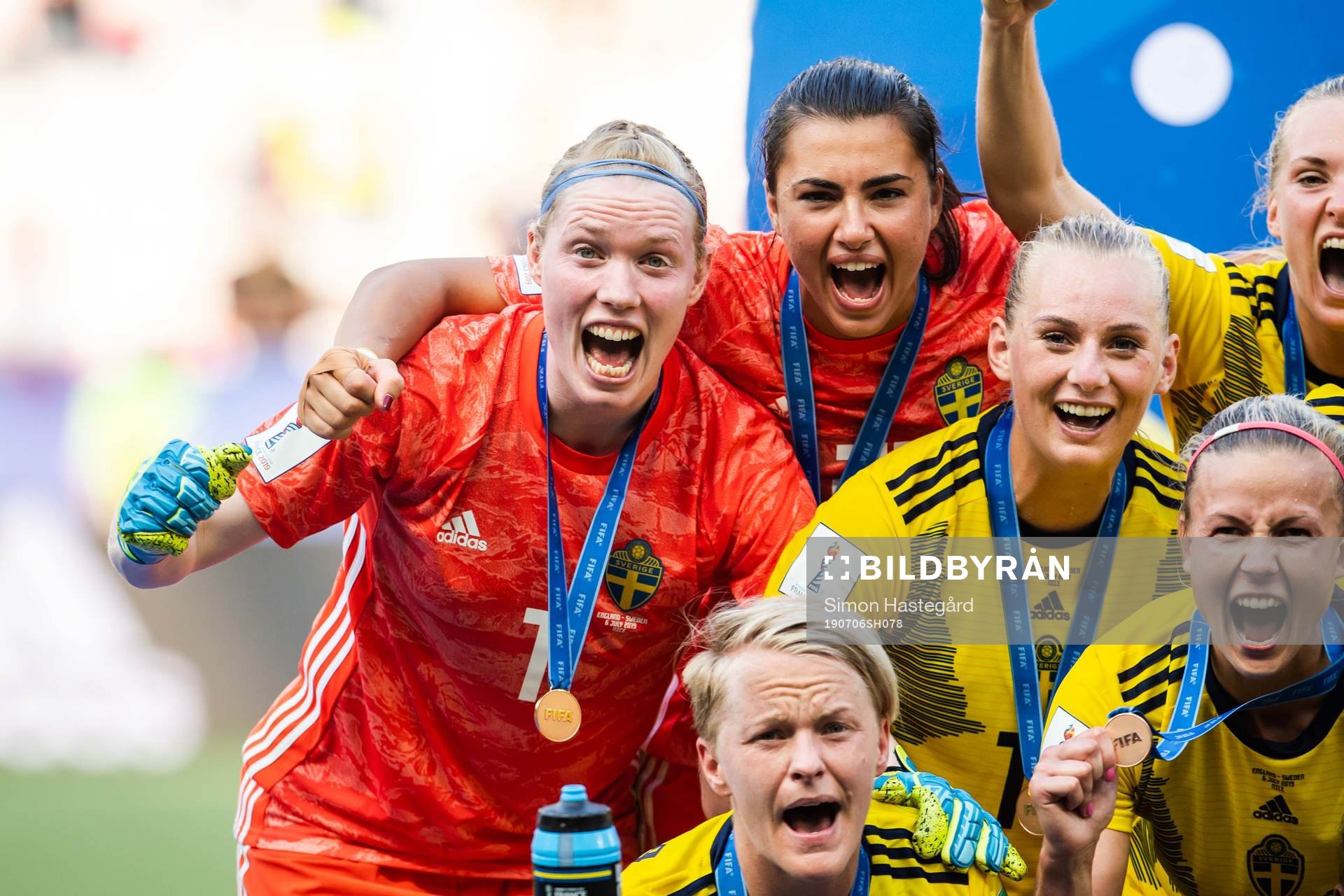 Goalkeeper Hedvig Lindahl, Stina Blackstenius and Nilla