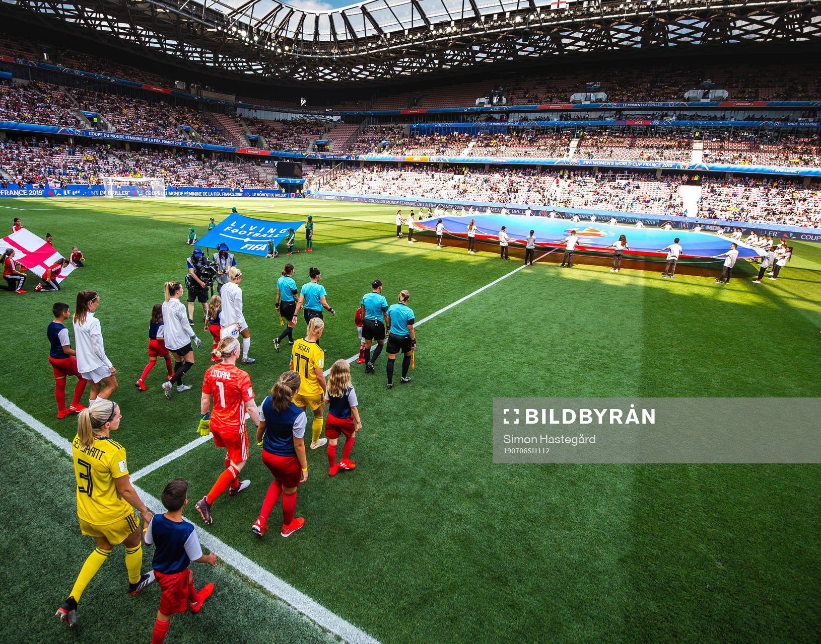 Linda Sembrant , goalkeeper Hedvig Lindahl and Caroline