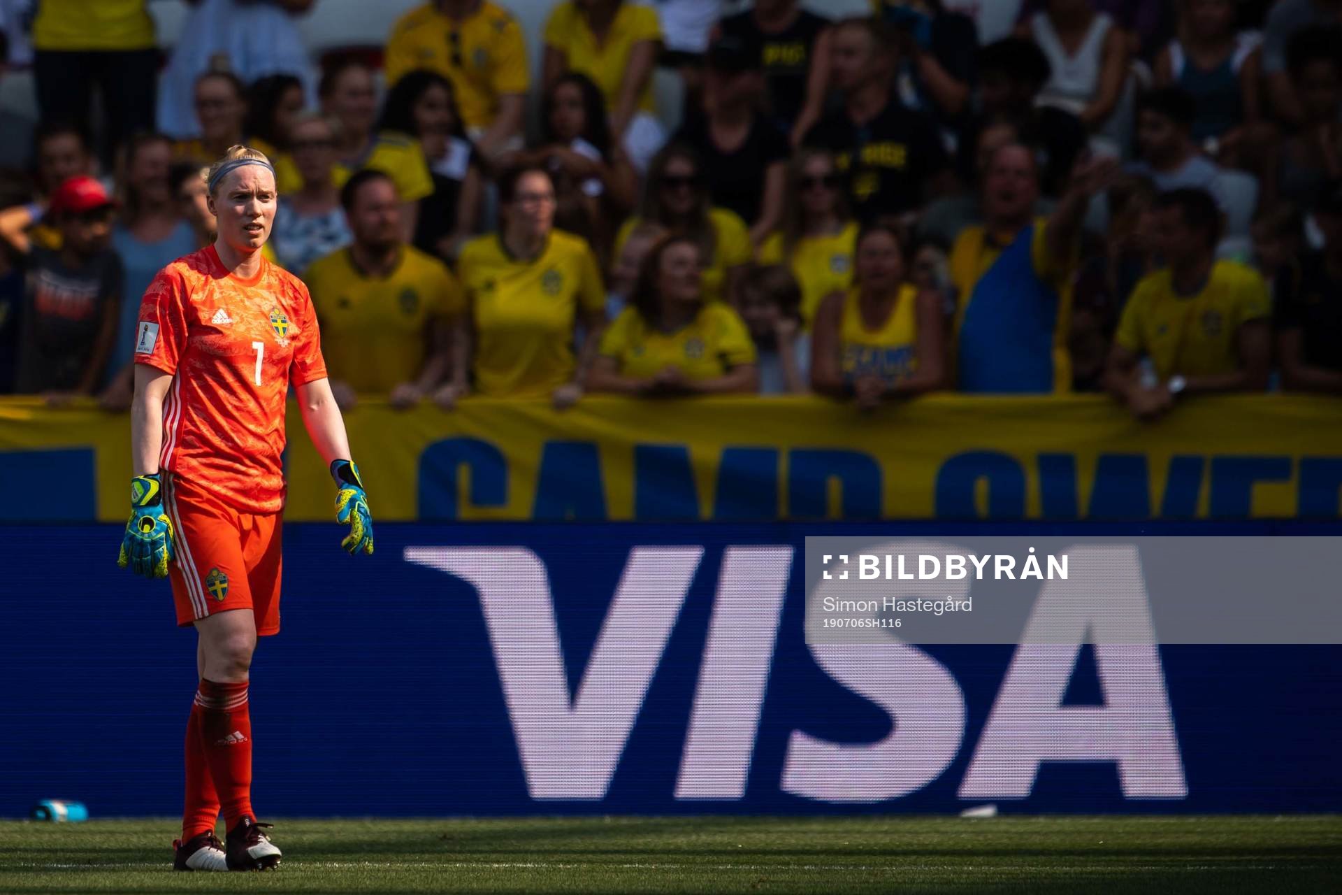 Goalkeeper Hedvig Lindahl of Sweden