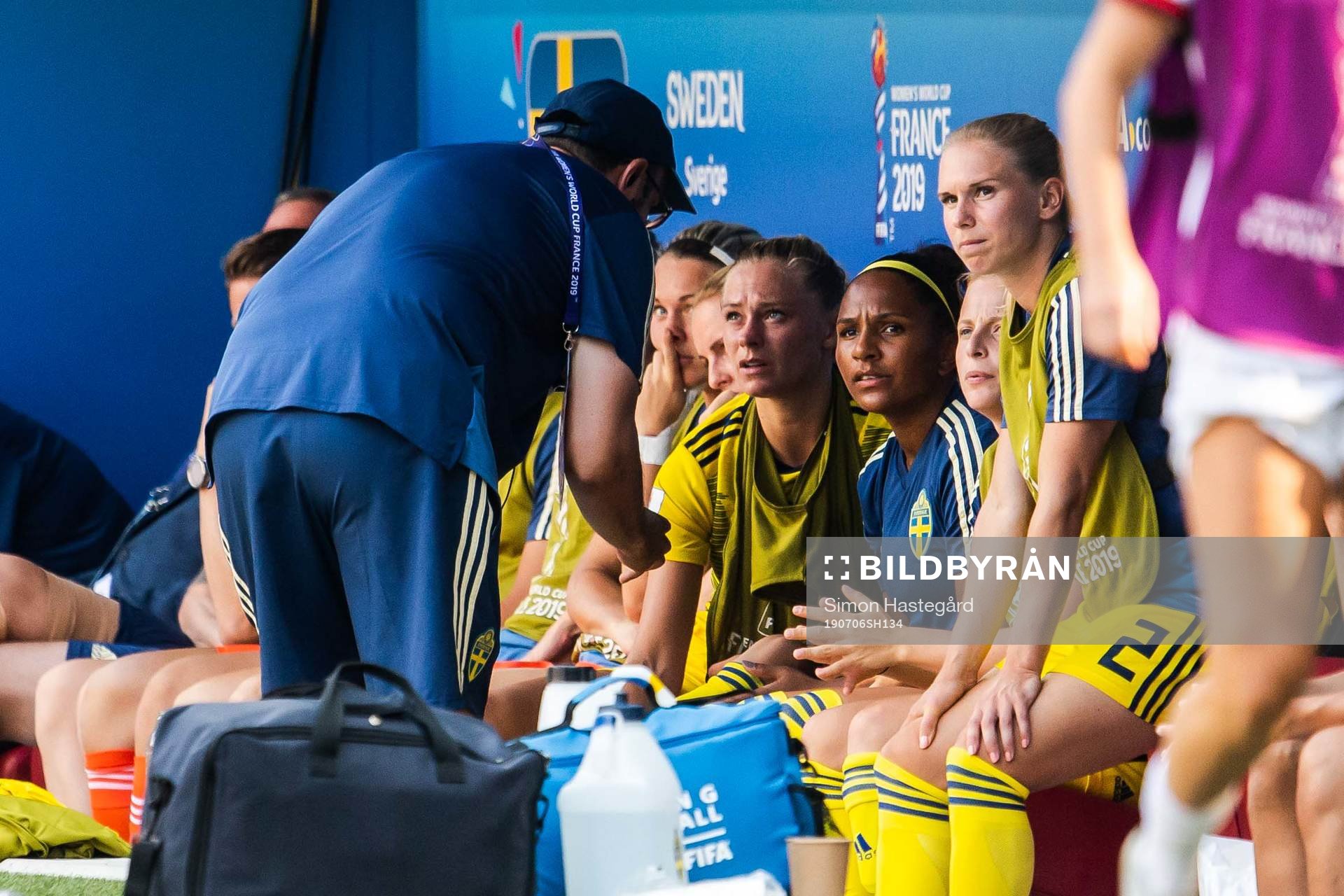 Fridolina Rolfö of Sweden looks dejected