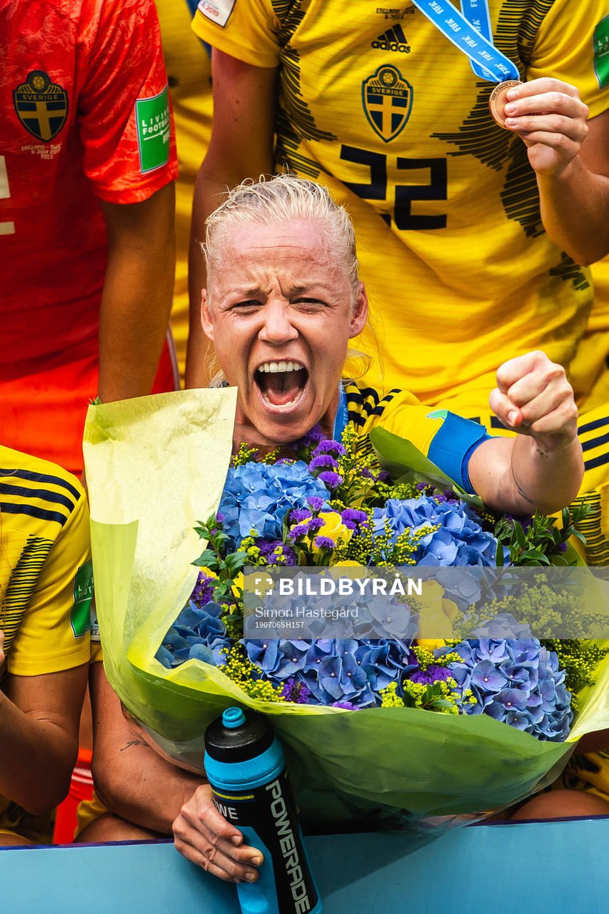 Caroline Seger of Sweden celebrate