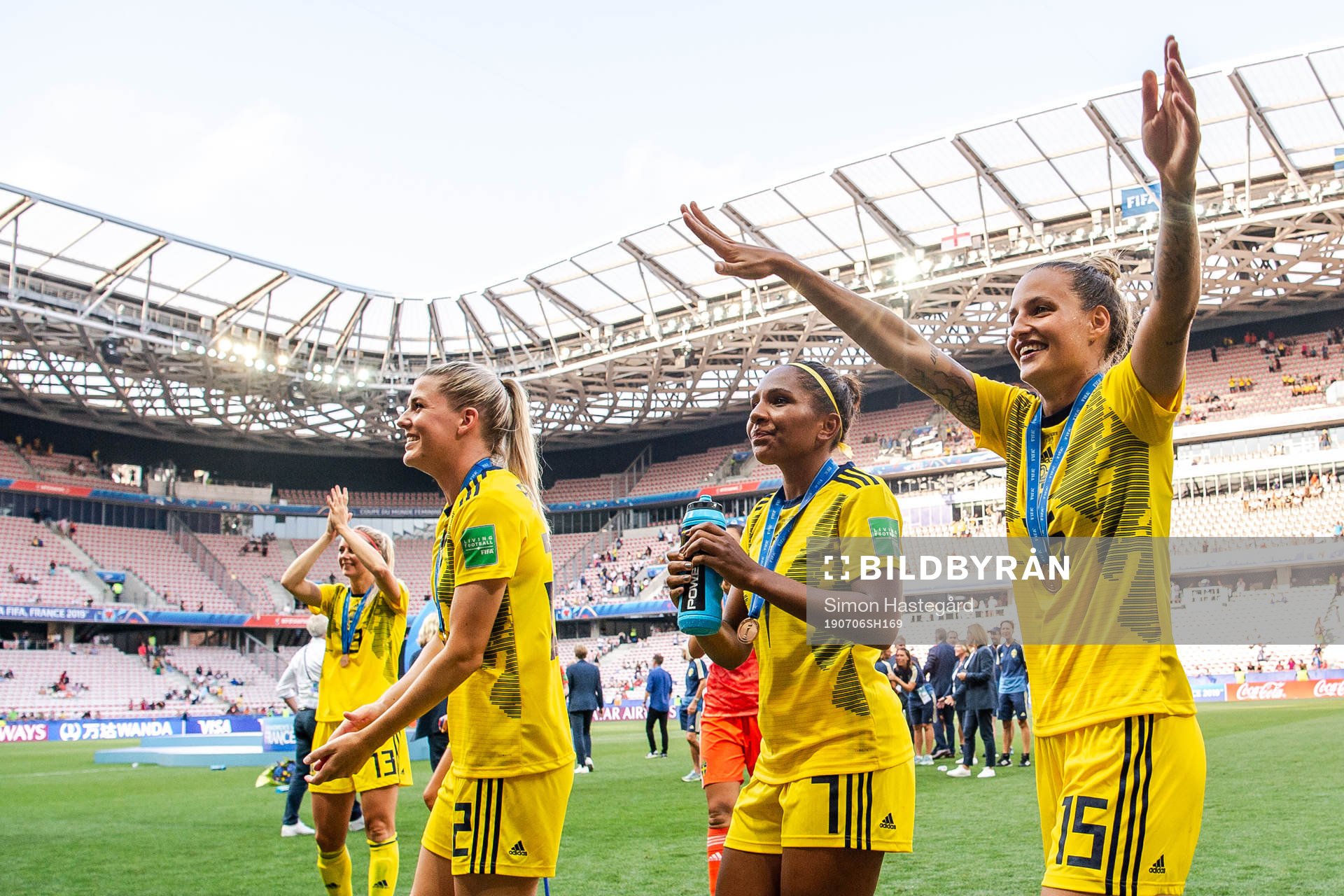 Olivia Schough , Madelen Janogy and Nathalie Björn of