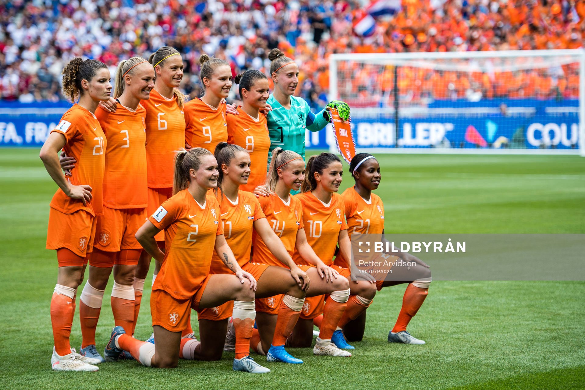 The starting eleven of Netherlands