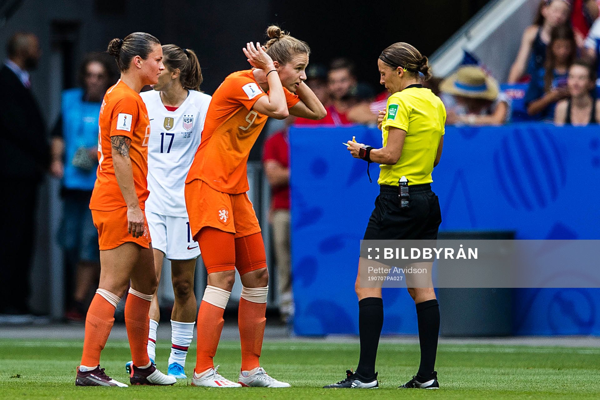 Anna Margaretha Marina Astrid Miedema of Netherlands reacts