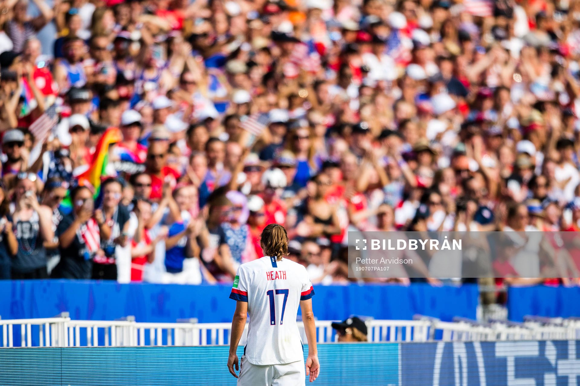 Tobin Heath of USA leaves the pitch