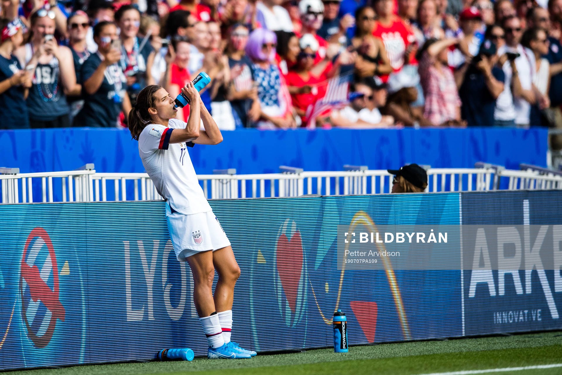 Tobin Heath of USA leaves the pitch