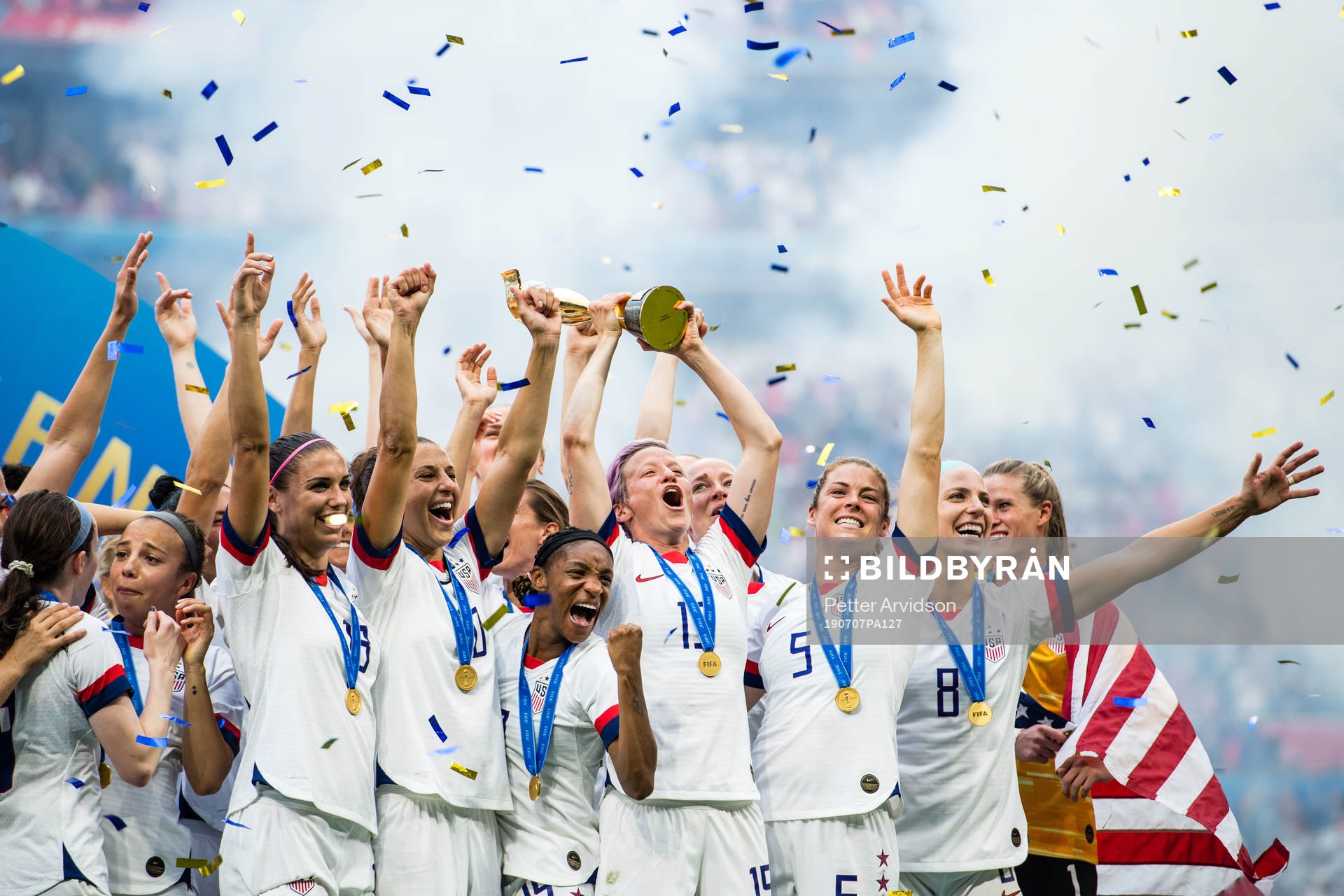 Megan Rapinoe of USA celebrates winning in the FIFA Women's