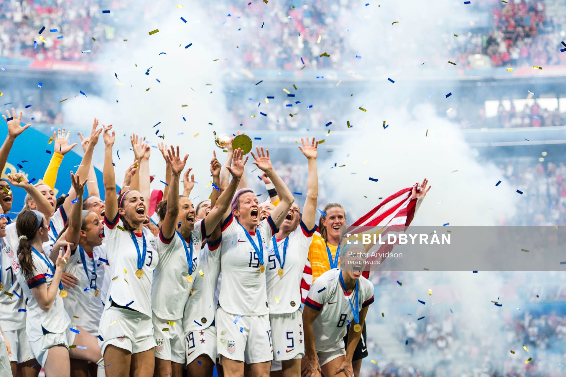 Players of USA celebrates winning the FIFA Women's World