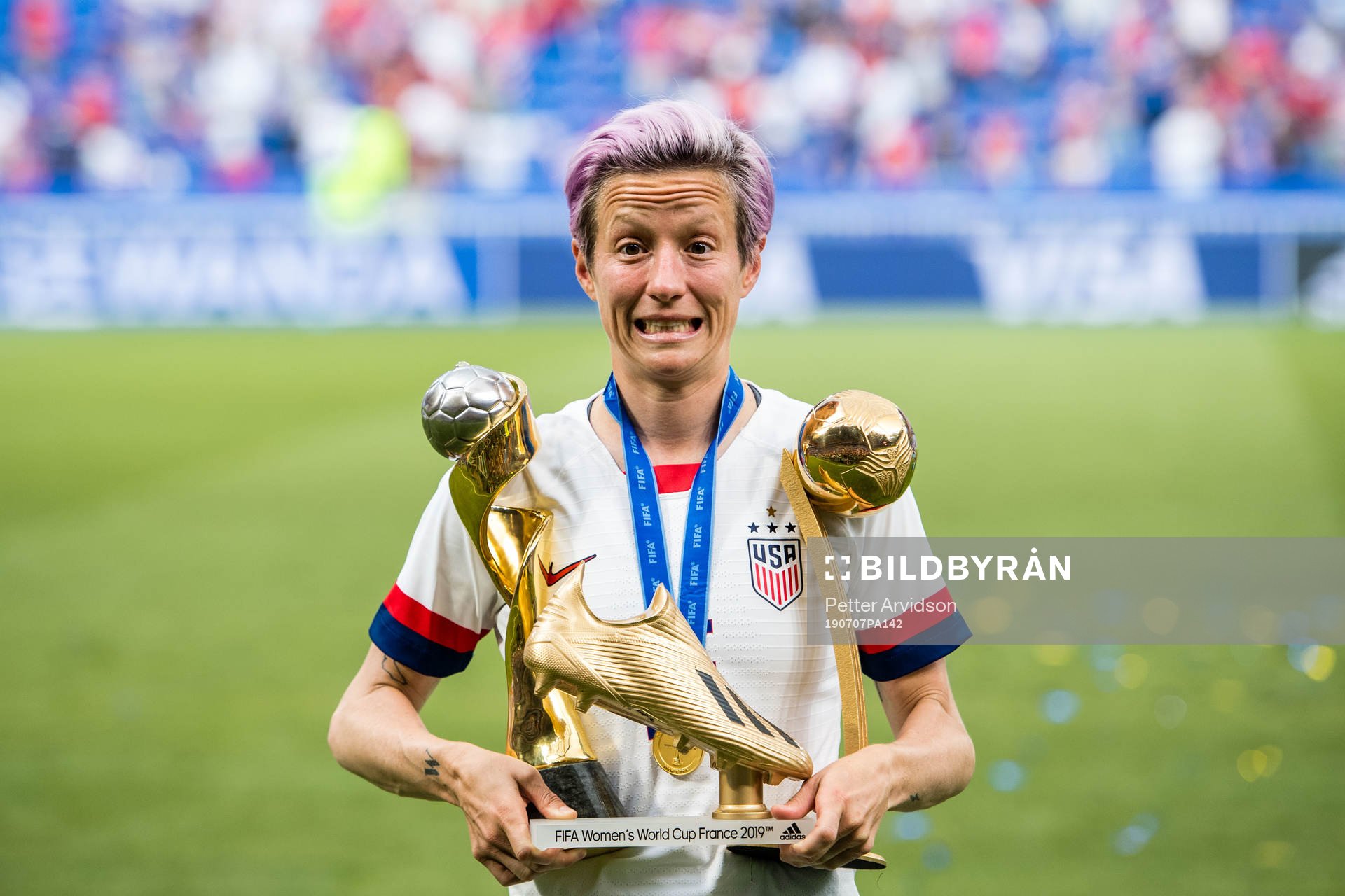 Megan Rapinoe of USA celebrates winning the FIFA Women's