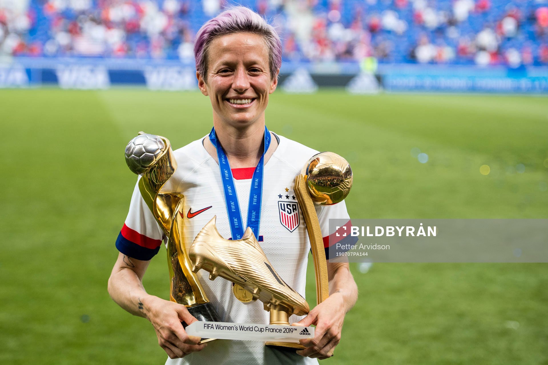 Megan Rapinoe of USA celebrates winning the FIFA Women's