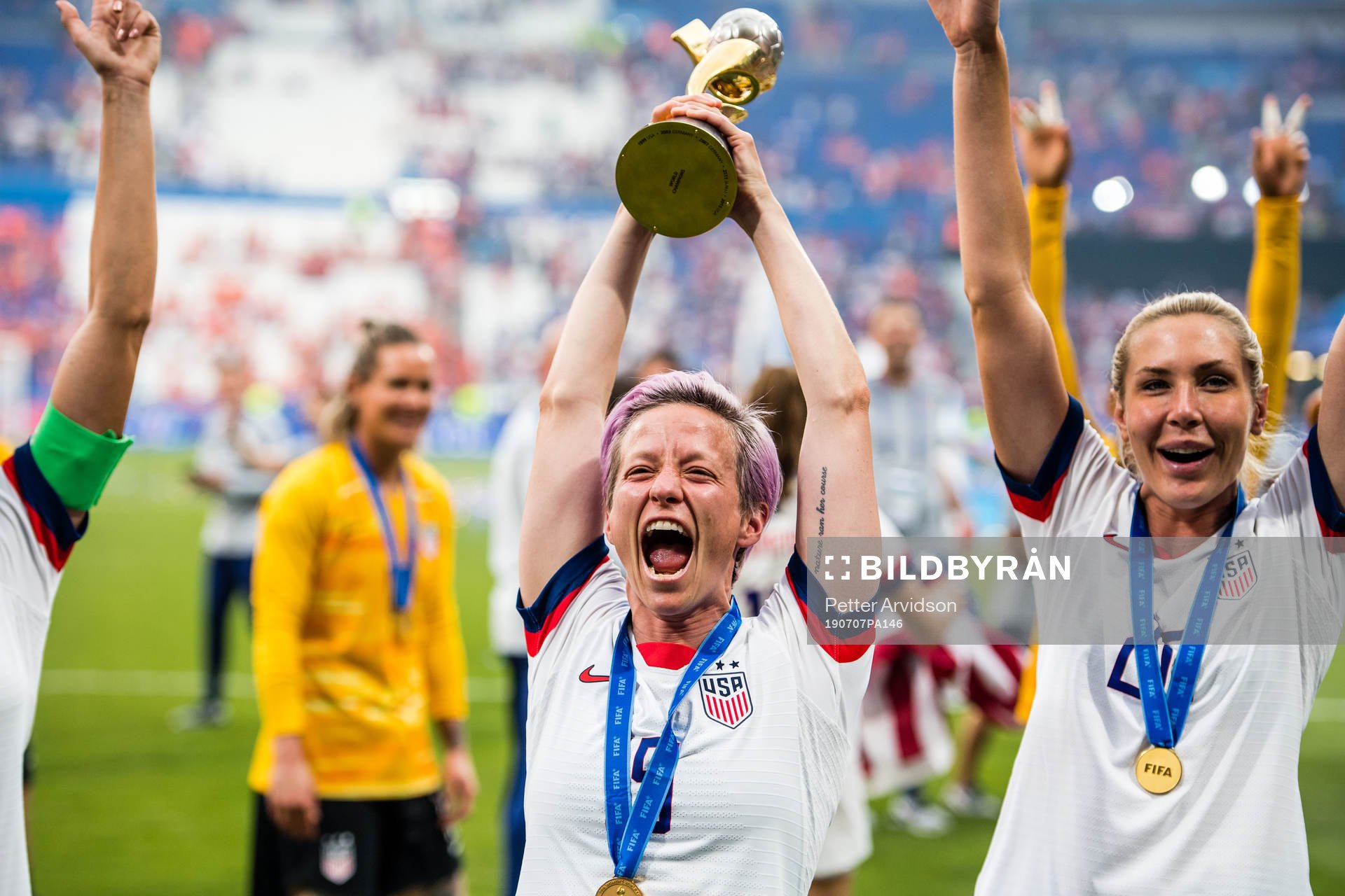 Megan Rapinoe of USA celebrates winning the FIFA Women's