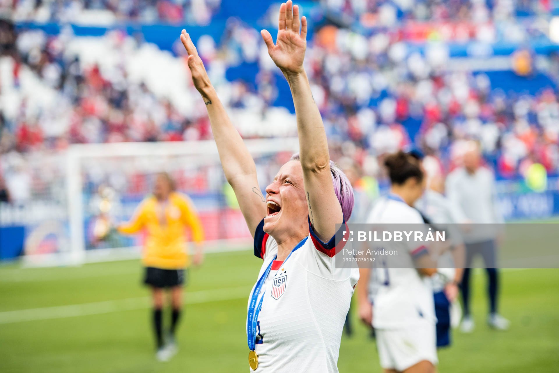 Megan Rapinoe of USA celebrates winning the FIFA Women's