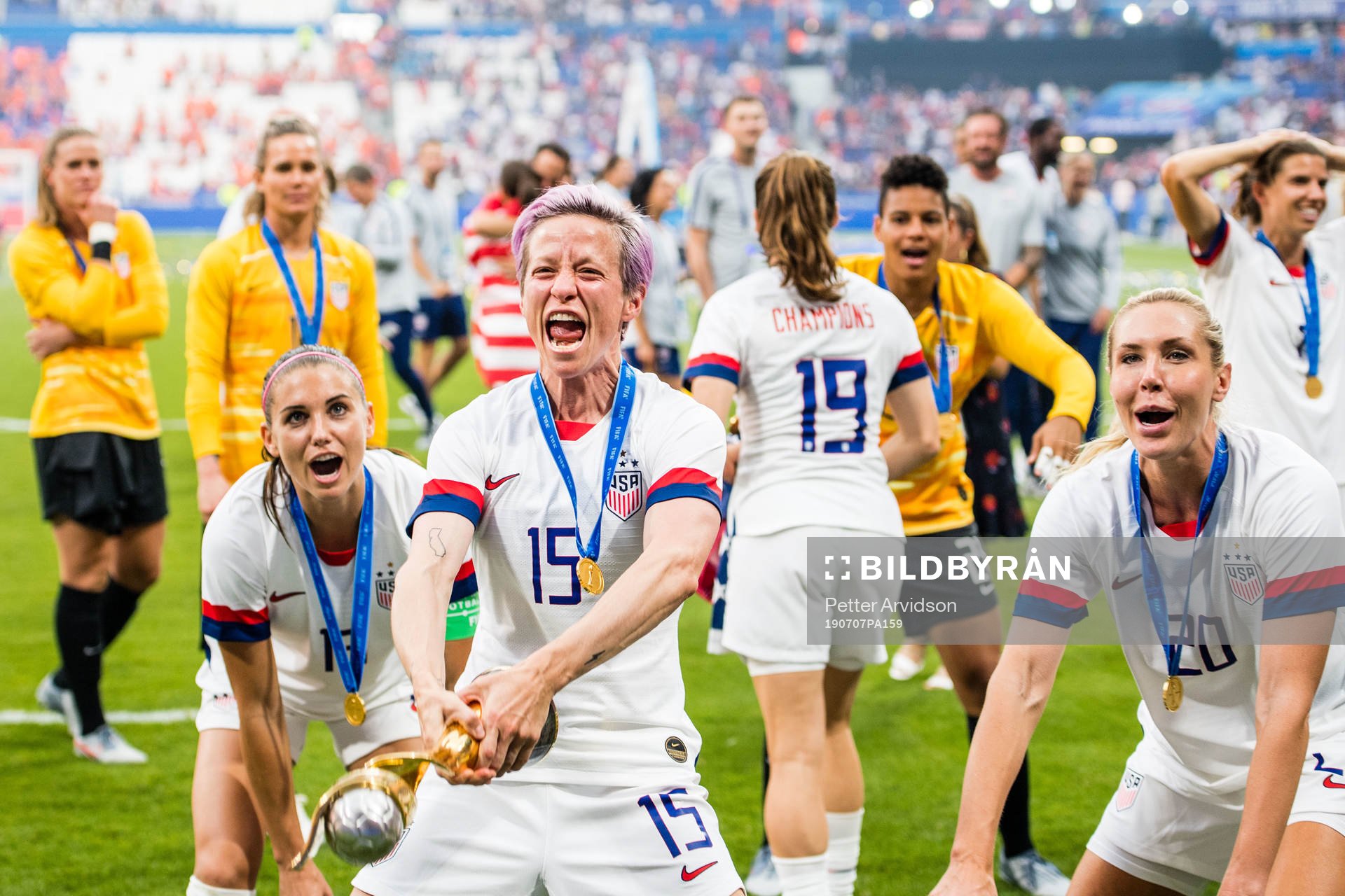 Megan Rapinoe of USA celebrates winning the FIFA Women's