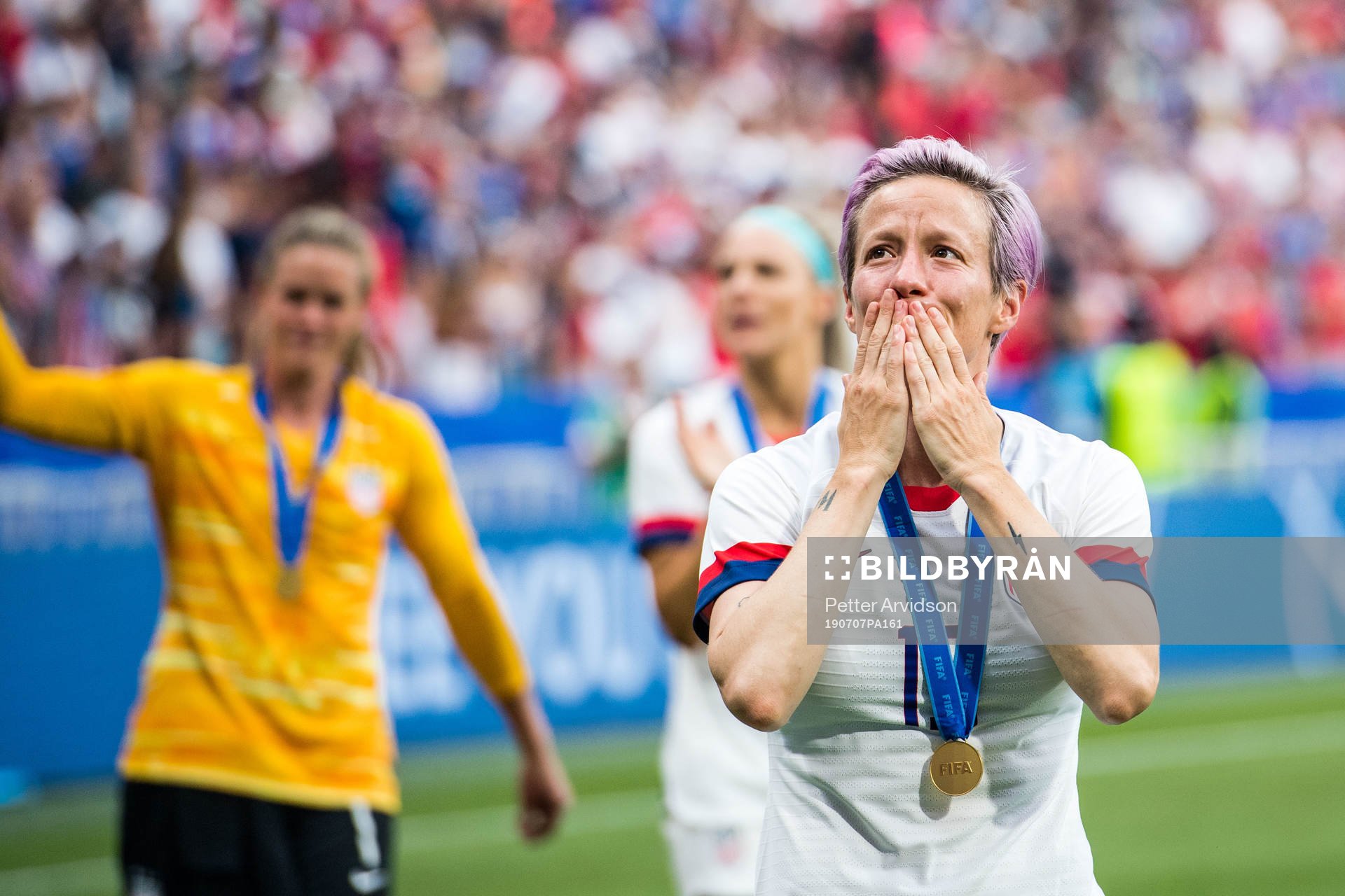 Megan Rapinoe of USA celebrates winning the FIFA Women's