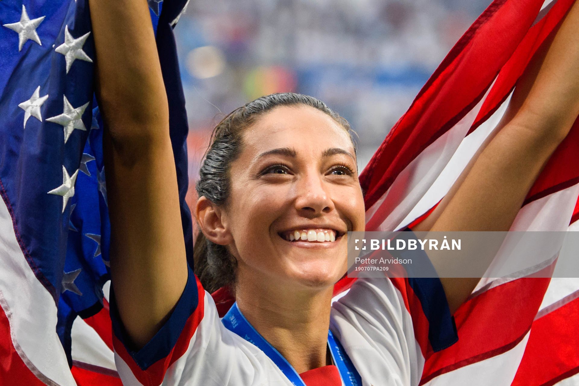 Christen Press of USA celebrates winning the FIFA Women's