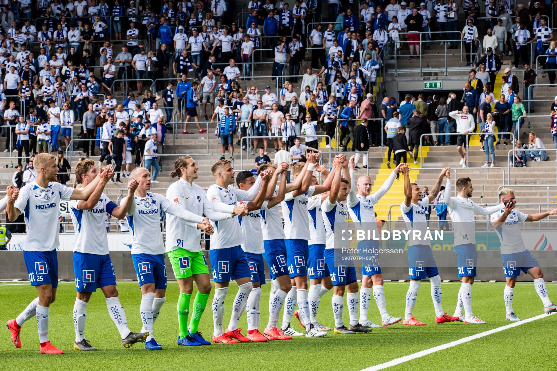 Norrköpings spelare jublar