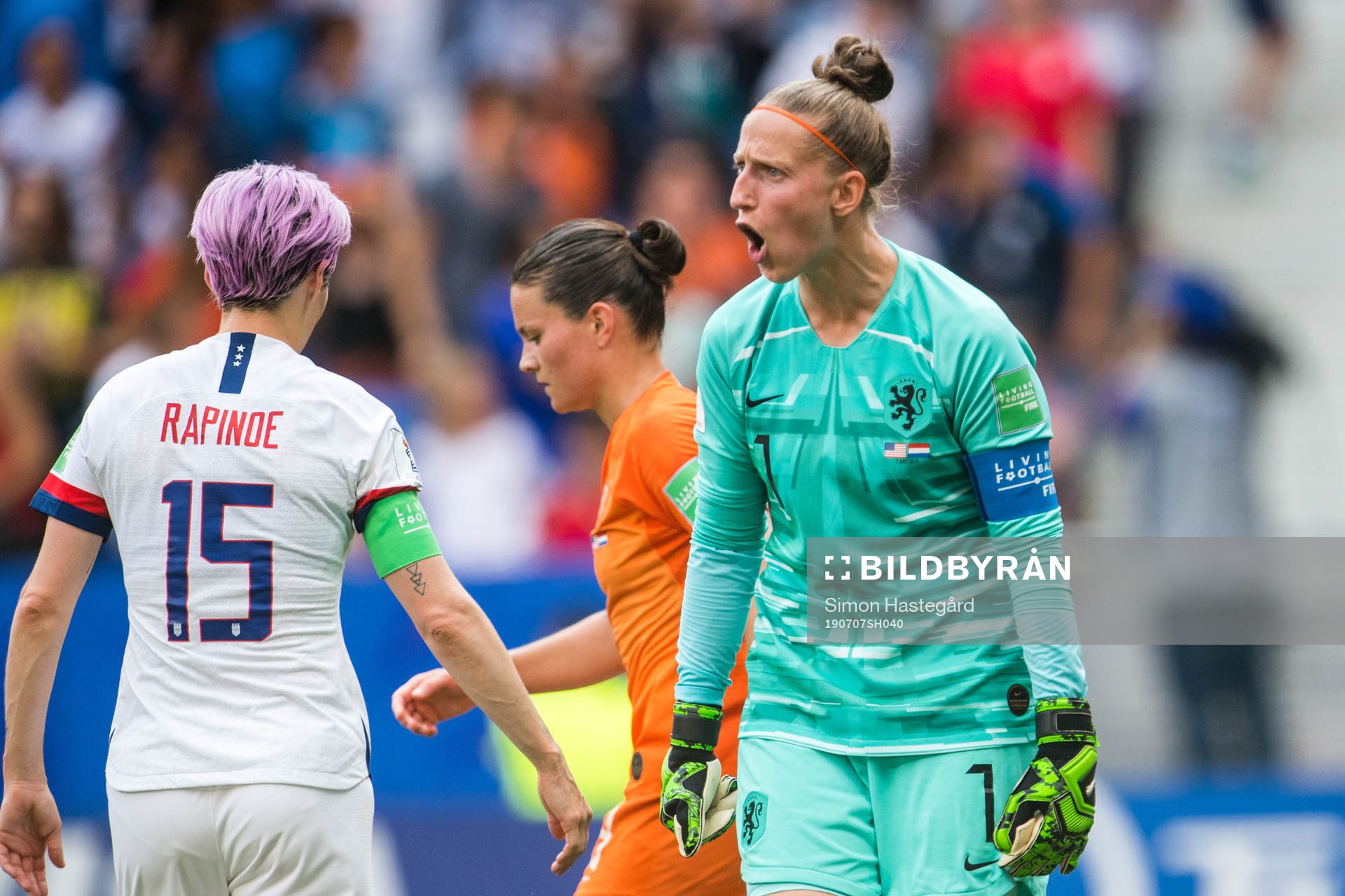 Goalkeeper Sari Van Veenendaal of Netherlands looks dejected