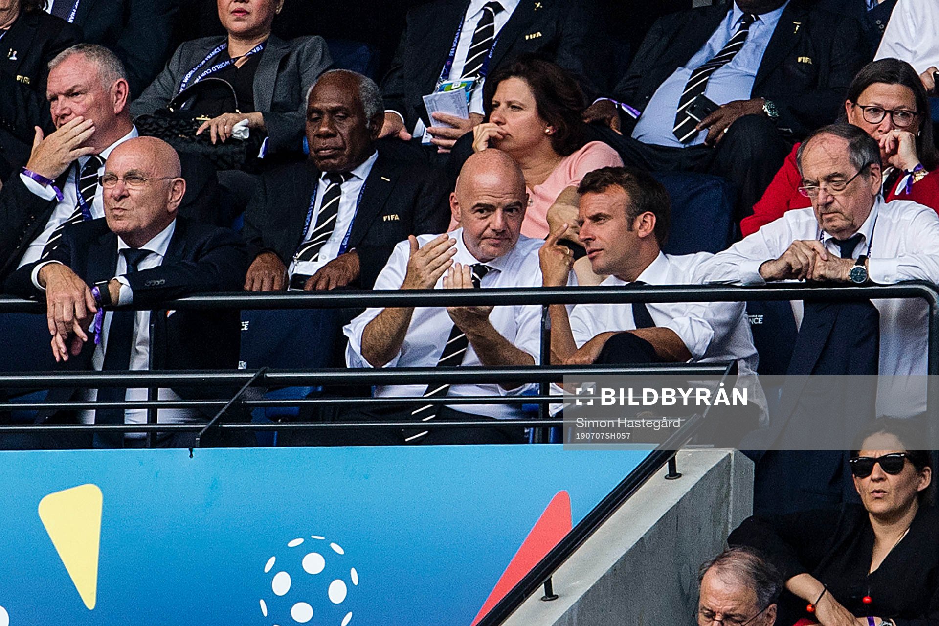 Gianni Infantino, Fifa president, and Emmanuel Macron,