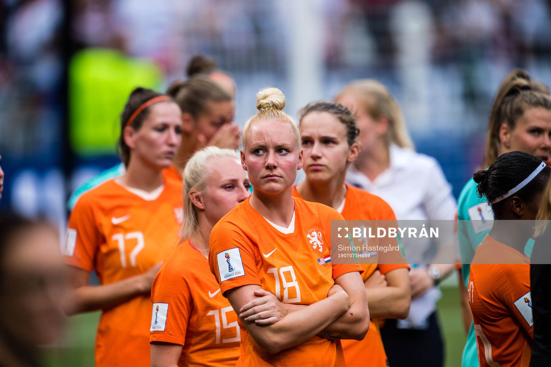 Danique Kerkdijk of Netherlands looks dejected