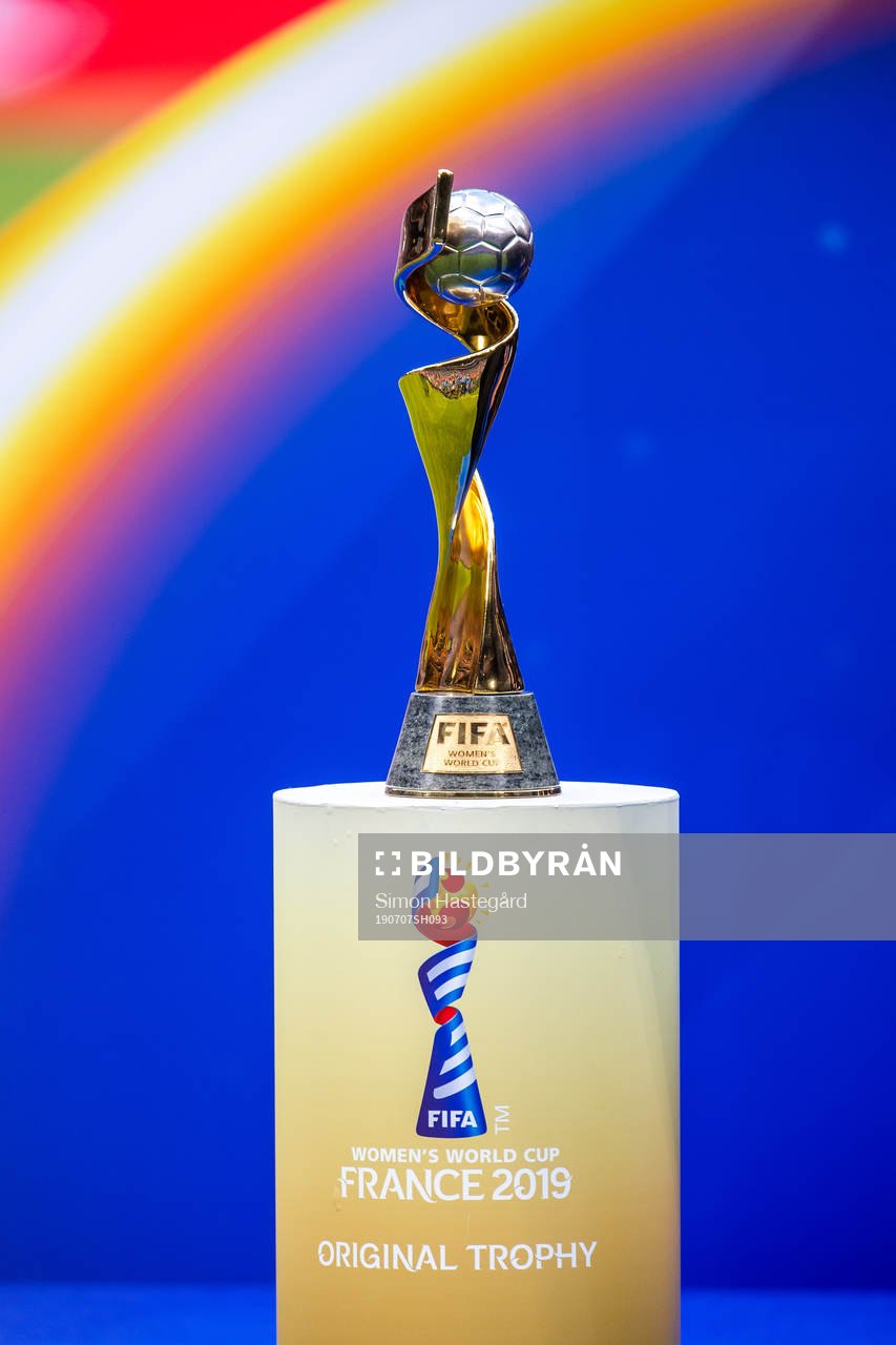 Trophy for the FIFA Women's World Cup final between USA and