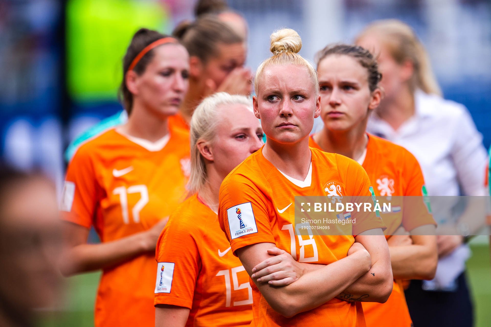 Danique Kerkdijk of Netherlands looks dejected
