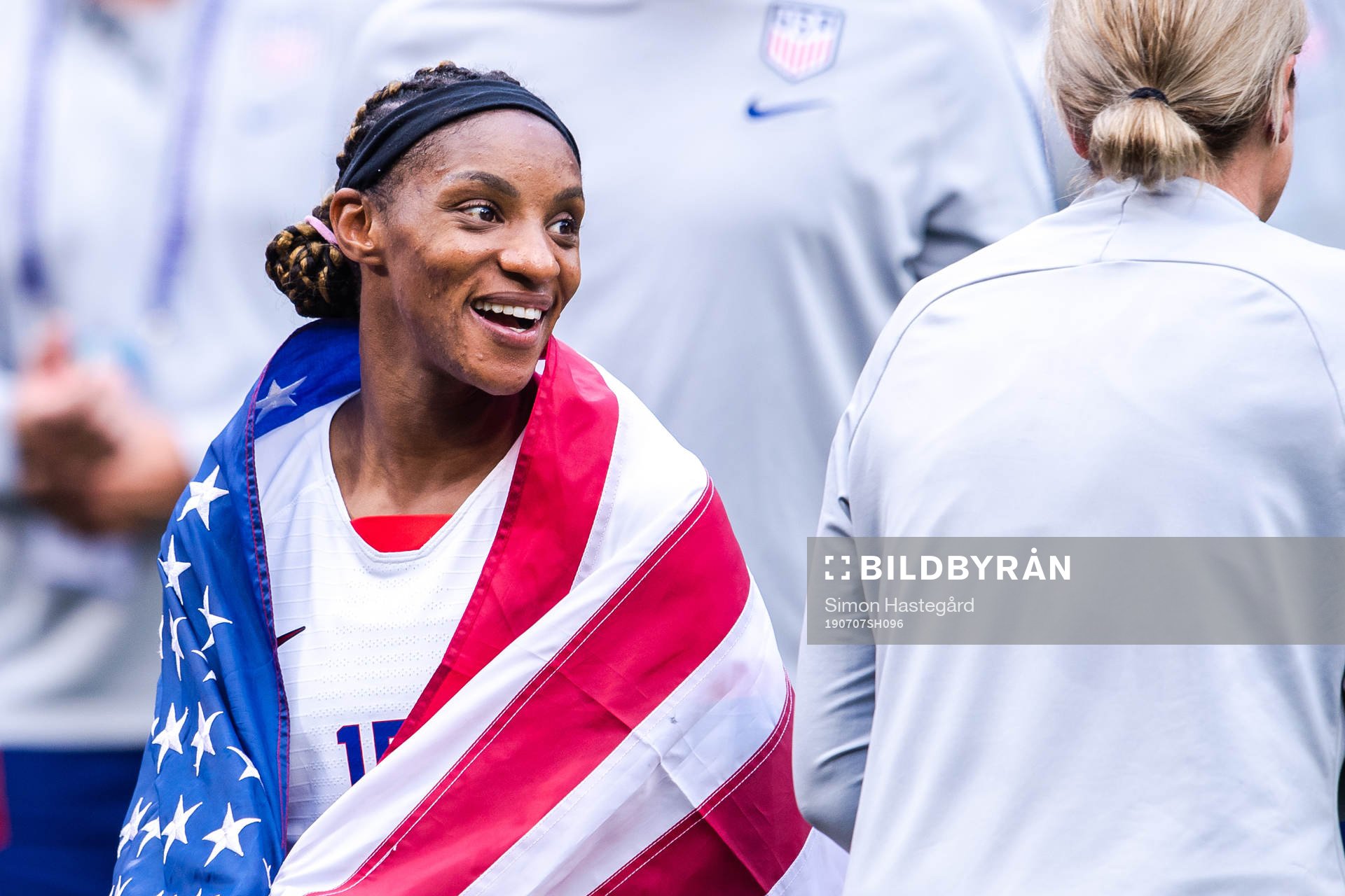 Crystal Dunn of USA celebrates
