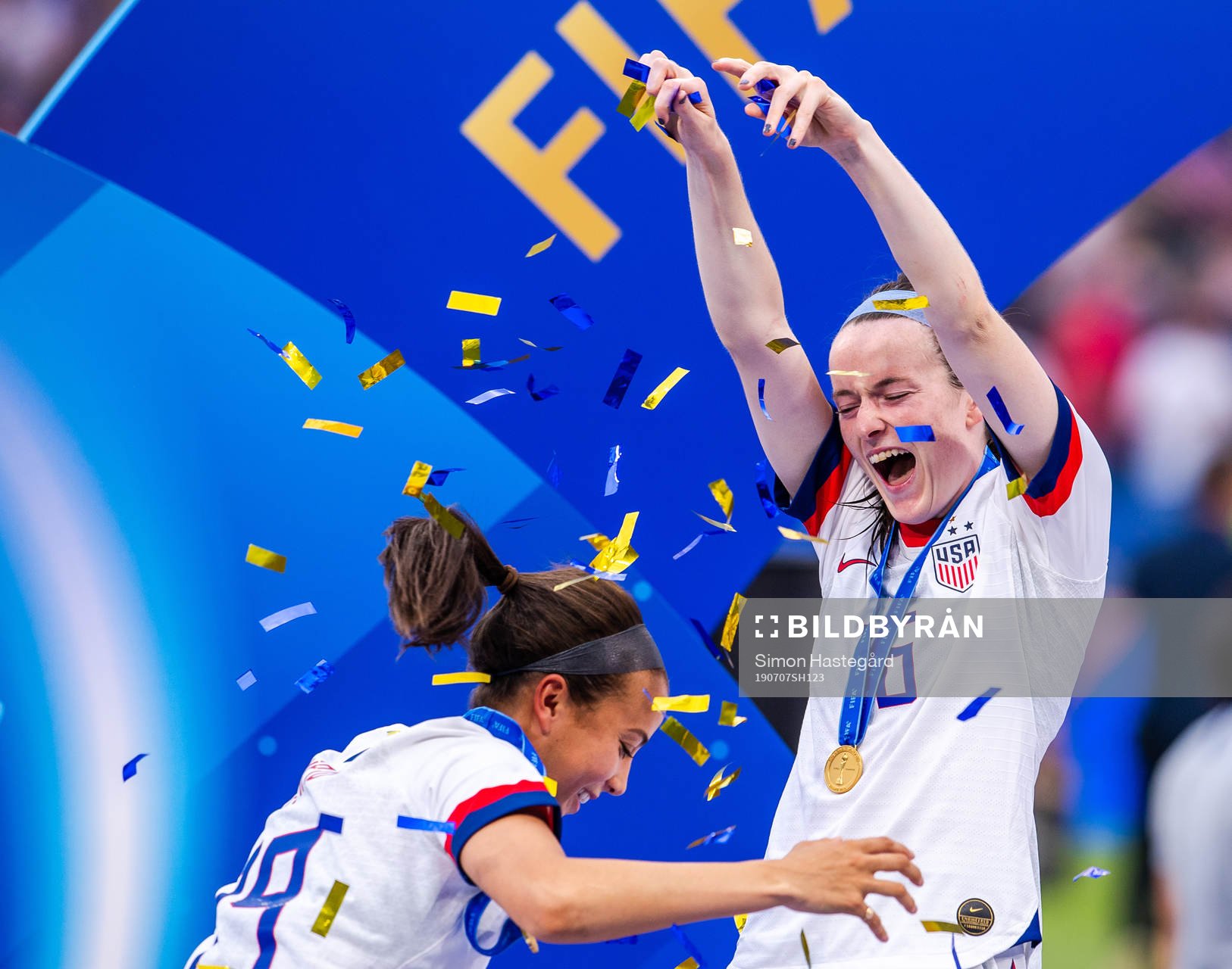 Rose Lavelle of USA celebrates