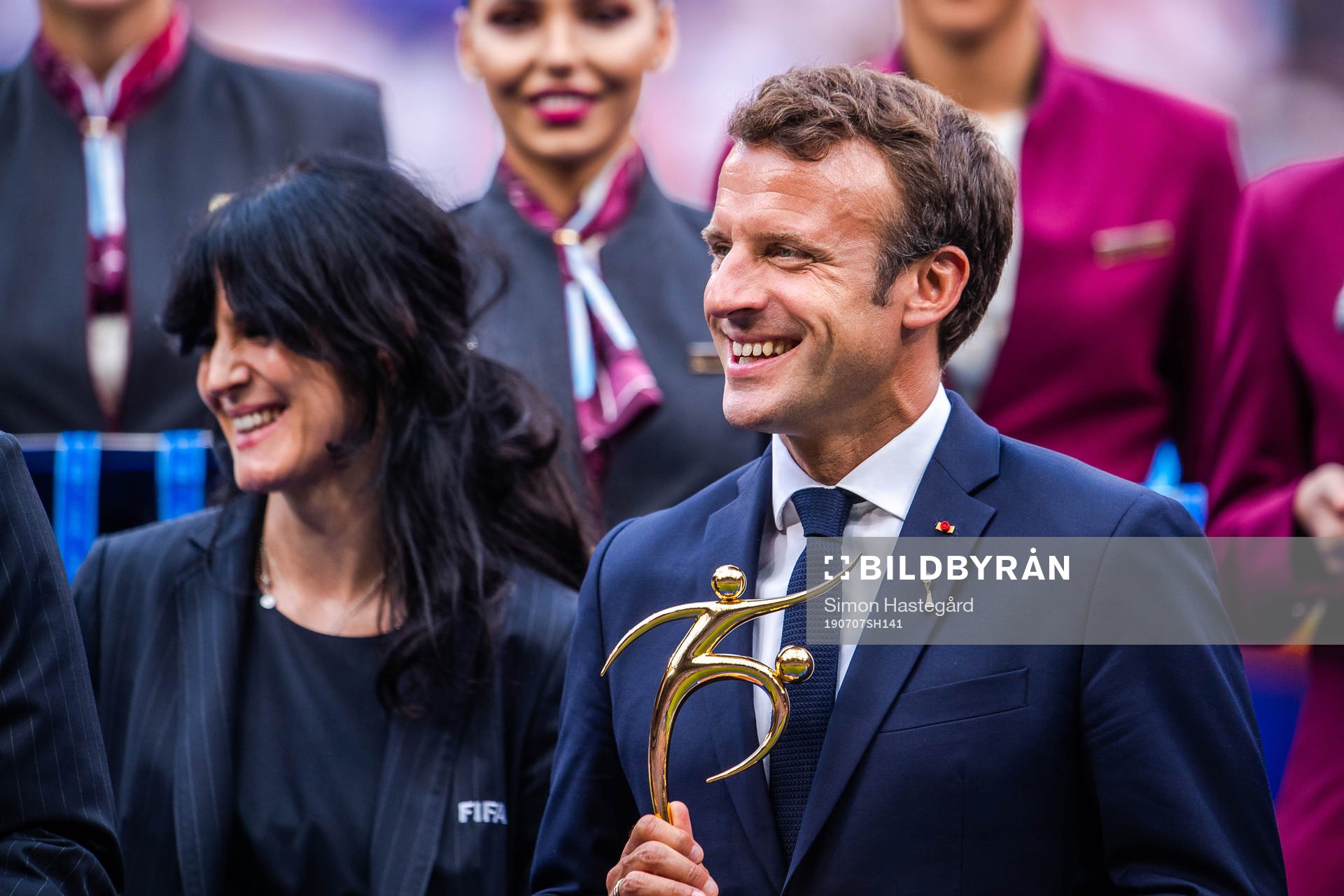 Emmanuel Macron, president of France afterthe FIFA Women's
