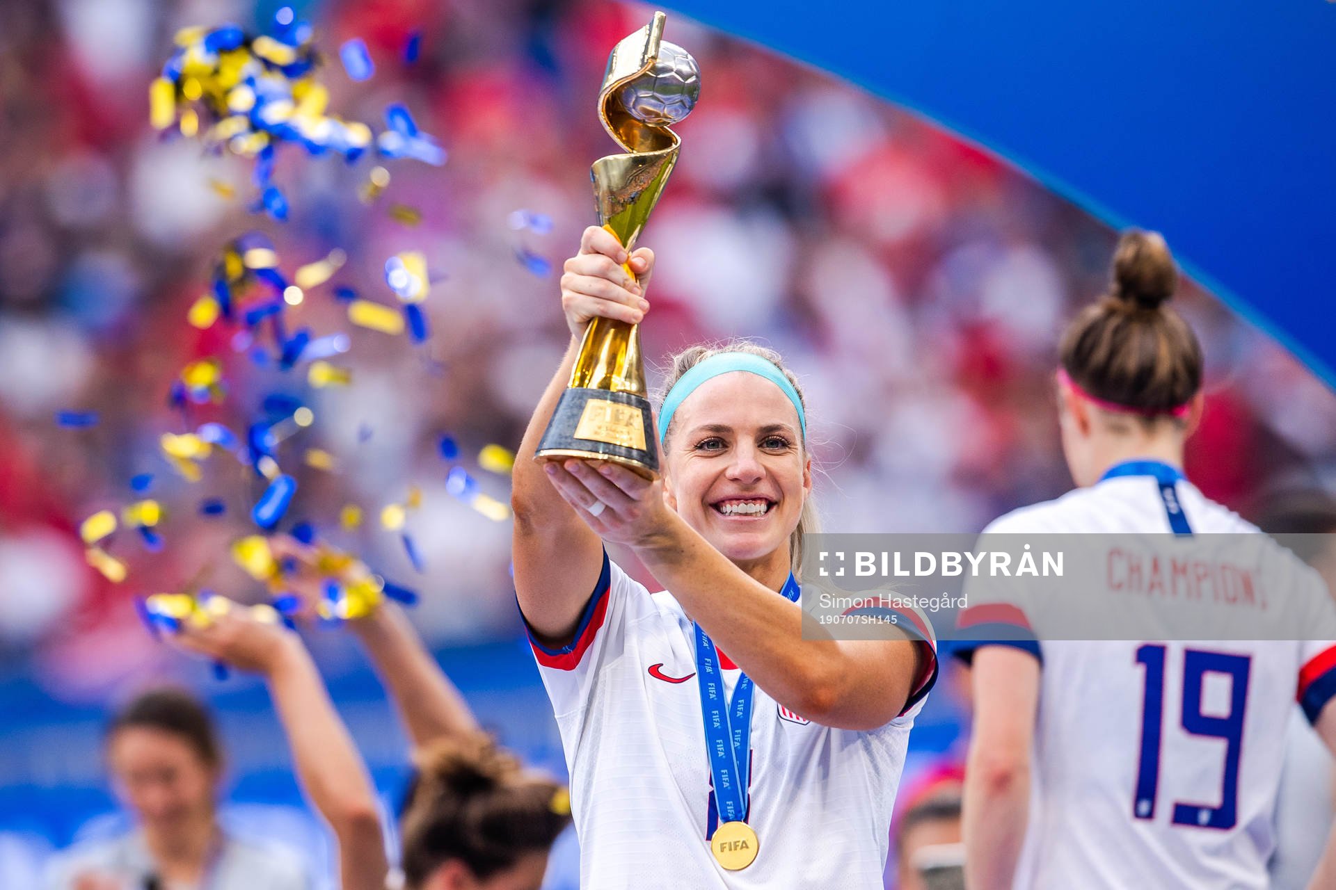 Julie Ertz of USA celebrates