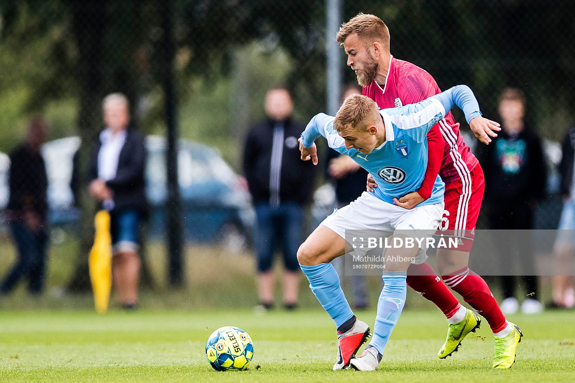 Malmö FFs Amel Mujanic och Lyngbys Emil Nielsen
