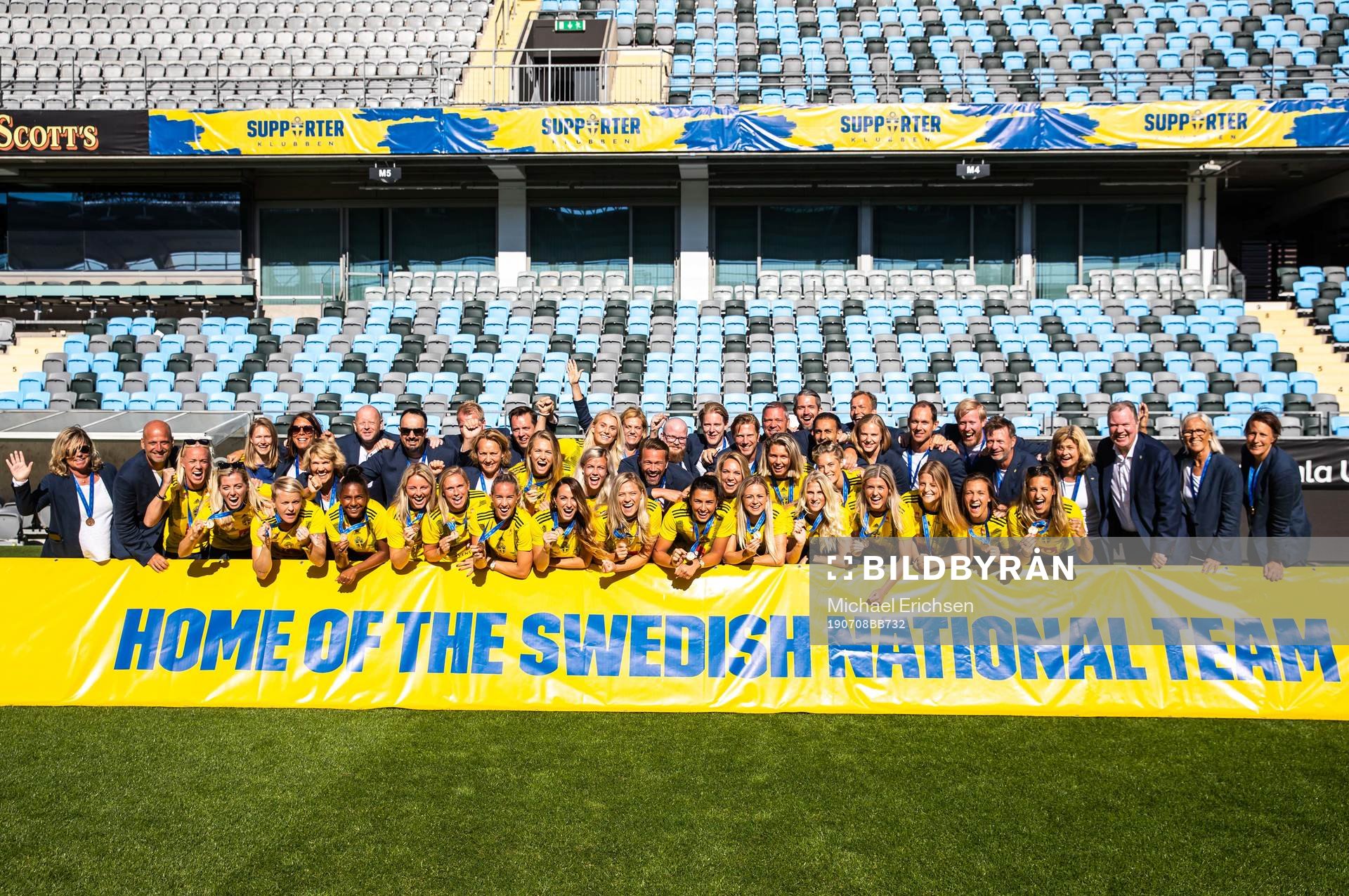 The players pose for a team group photo