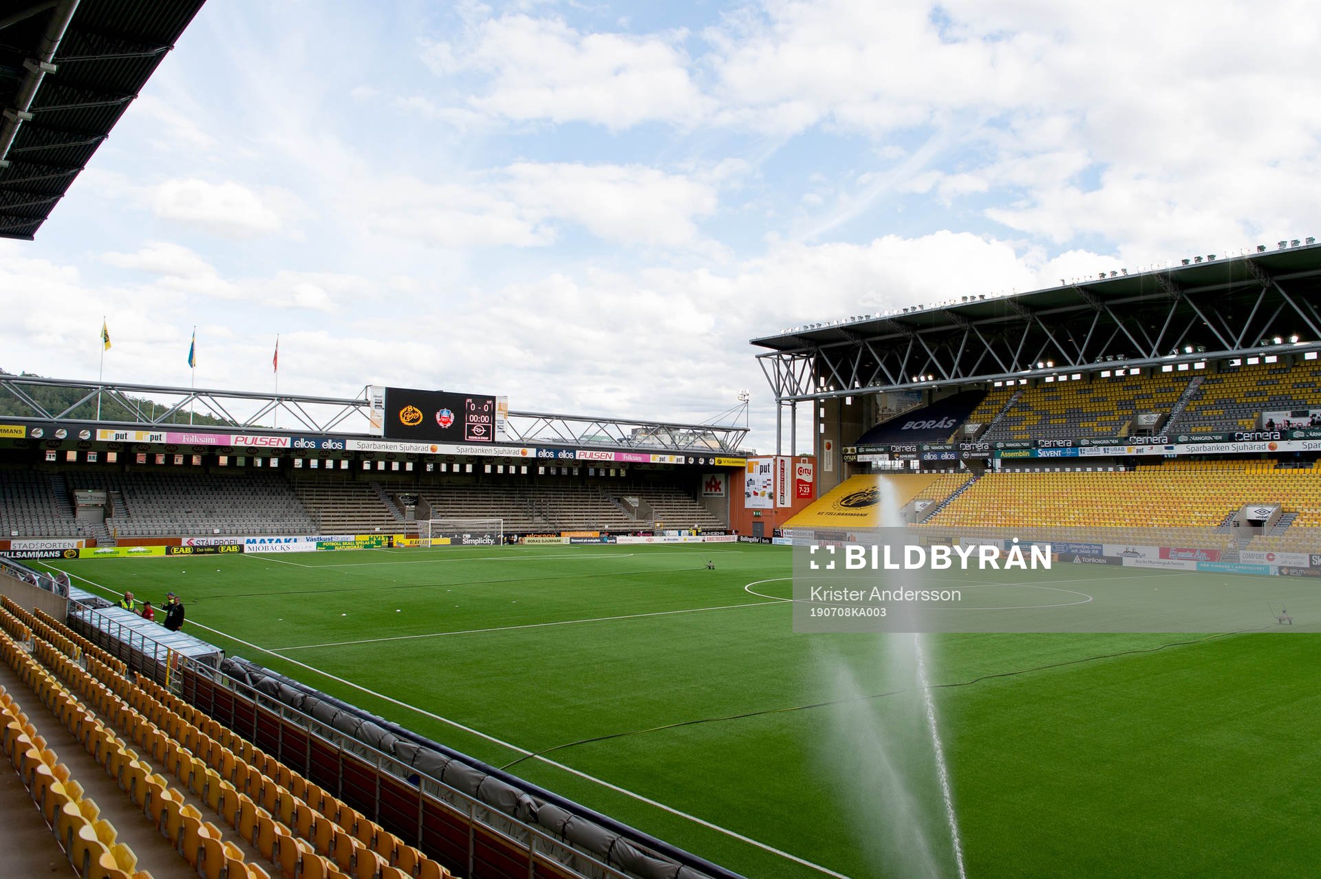 Borås Arena före fotbollsmatchen i Allsvenskan mellan
