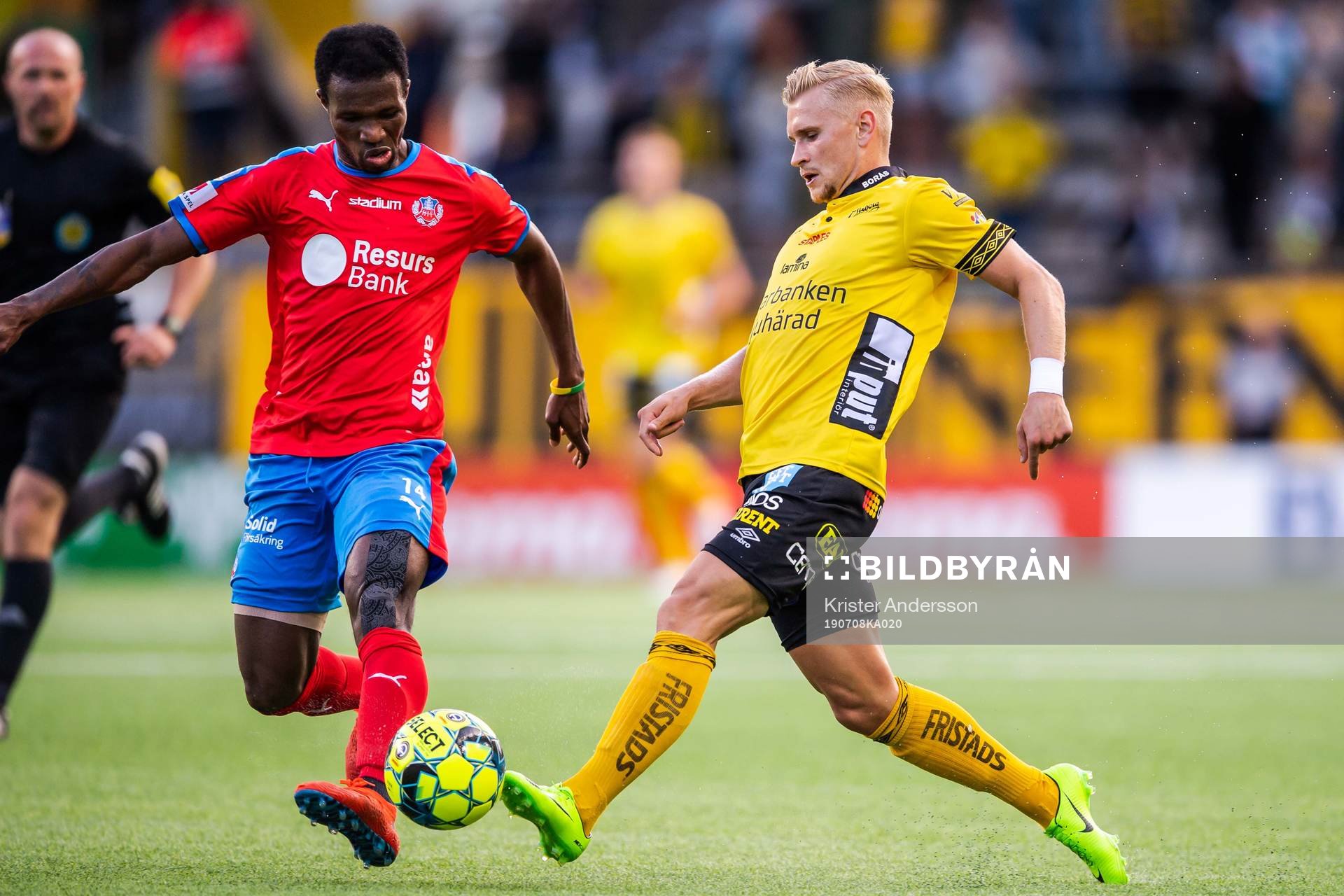 Helsingborgs Mohammed Abubakari och Elfsborgs Simon Strand
