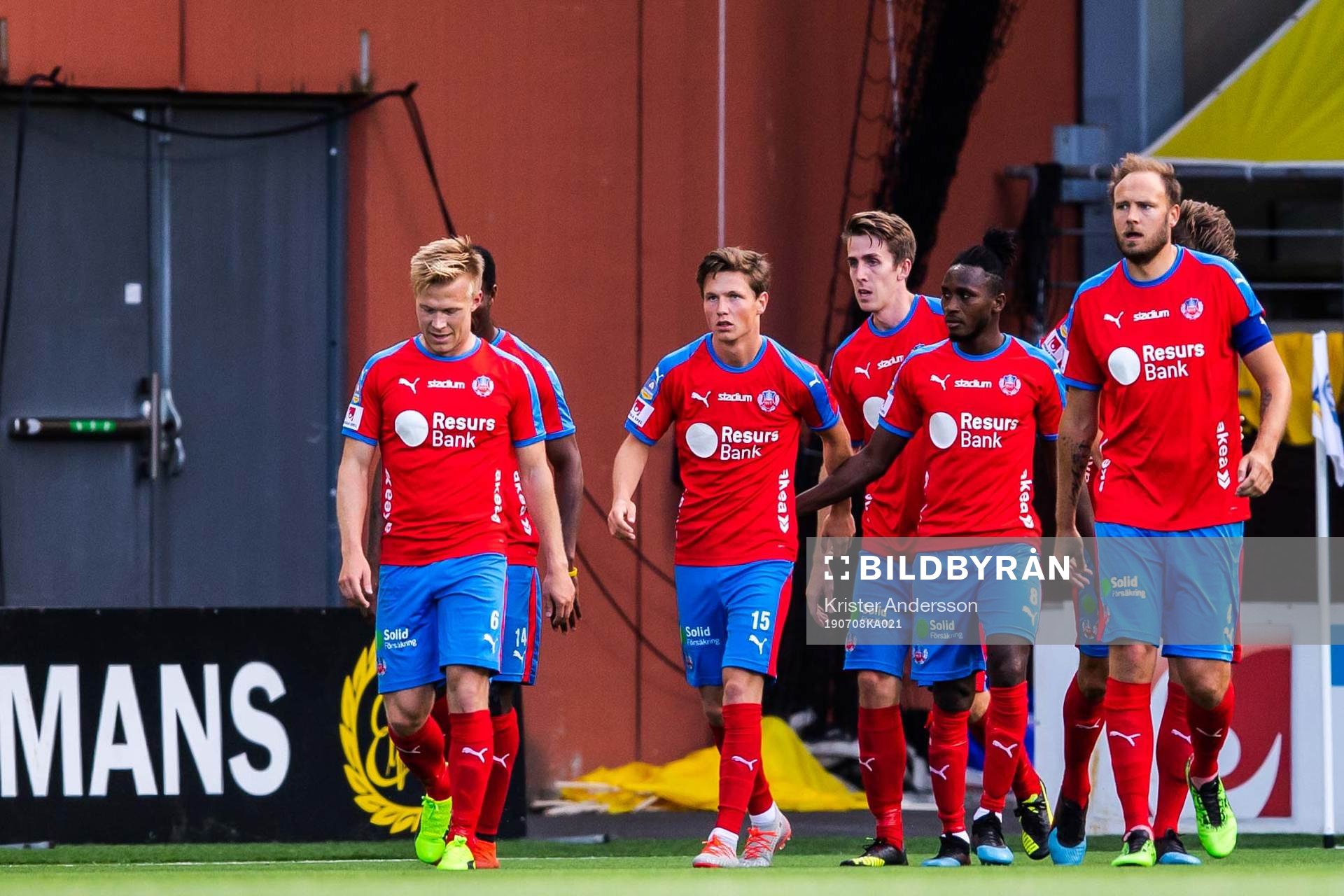 Helsingborgs spelare jublar