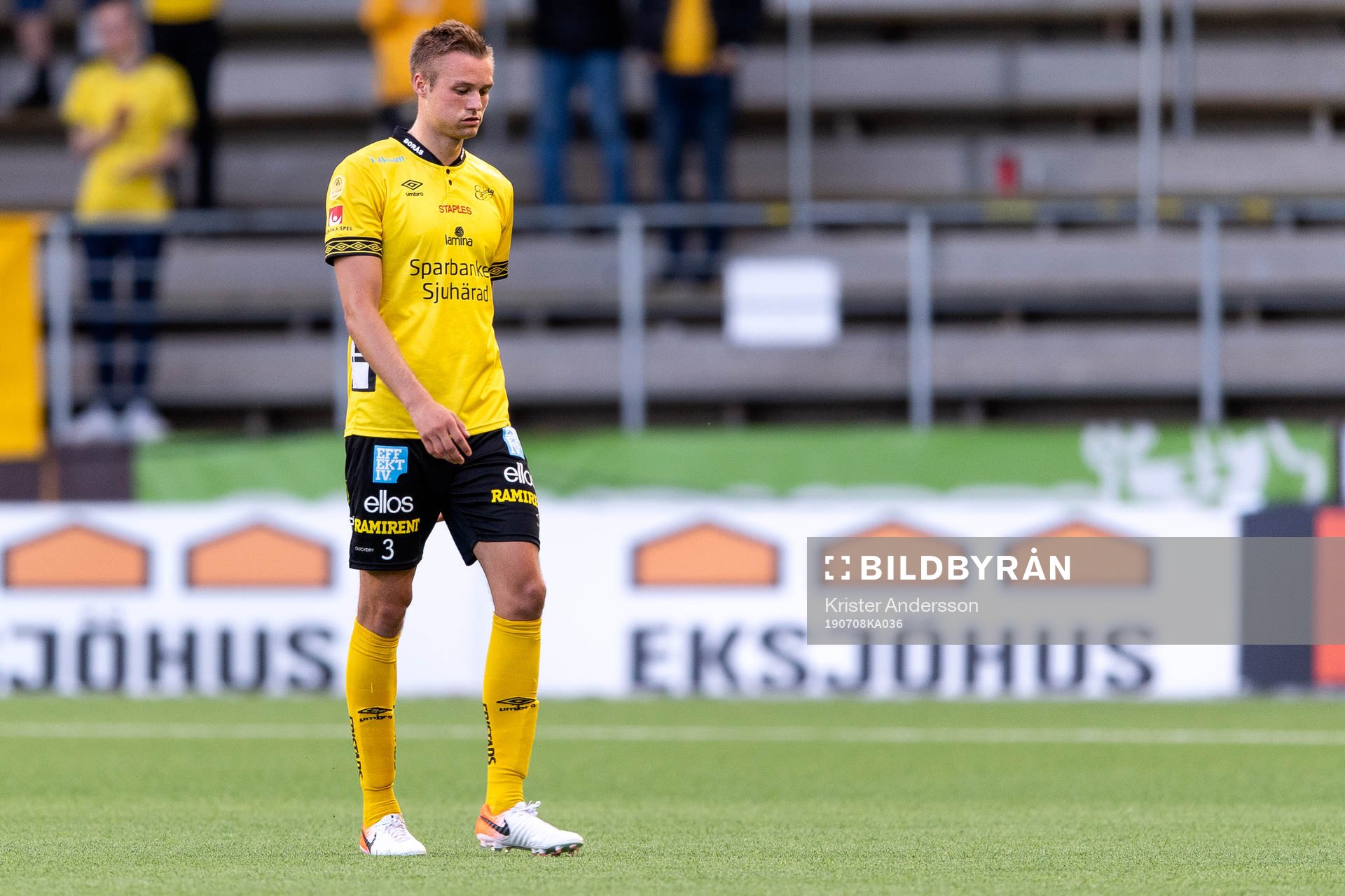 Elfsborgs Stian Rode Gregersen deppar  fotbollsmatchen i