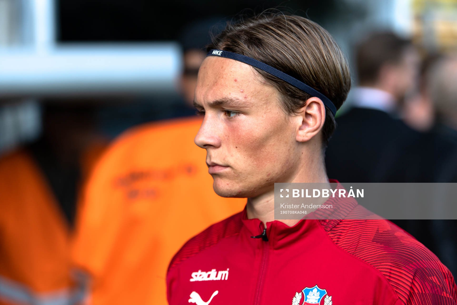 Helsingborgs Filip Sjöberg före fotbollsmatchen i