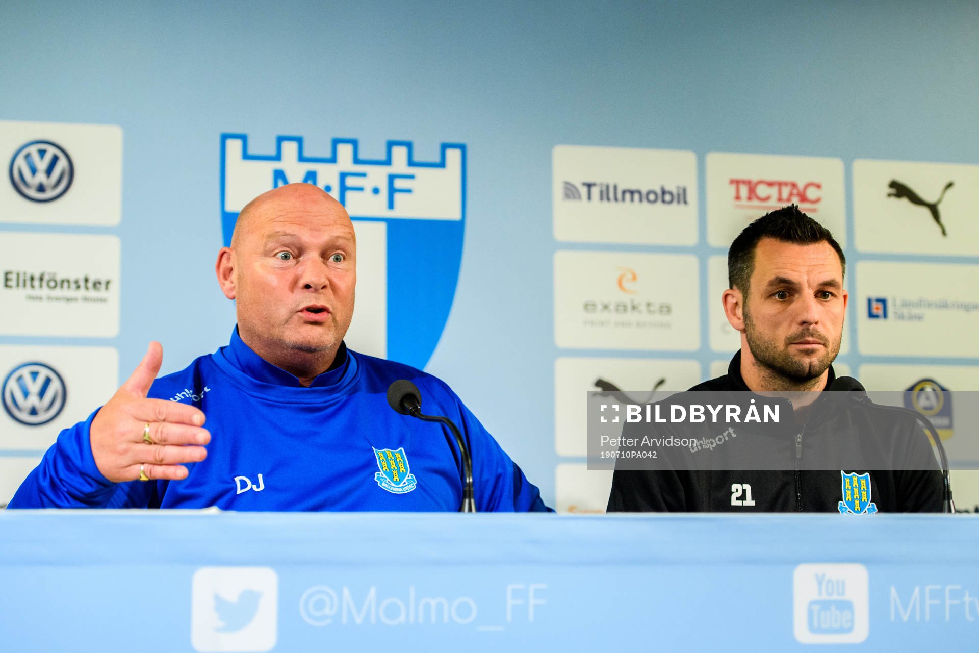 David Jeffrey head coach and Jim Ervin of Ballymena United