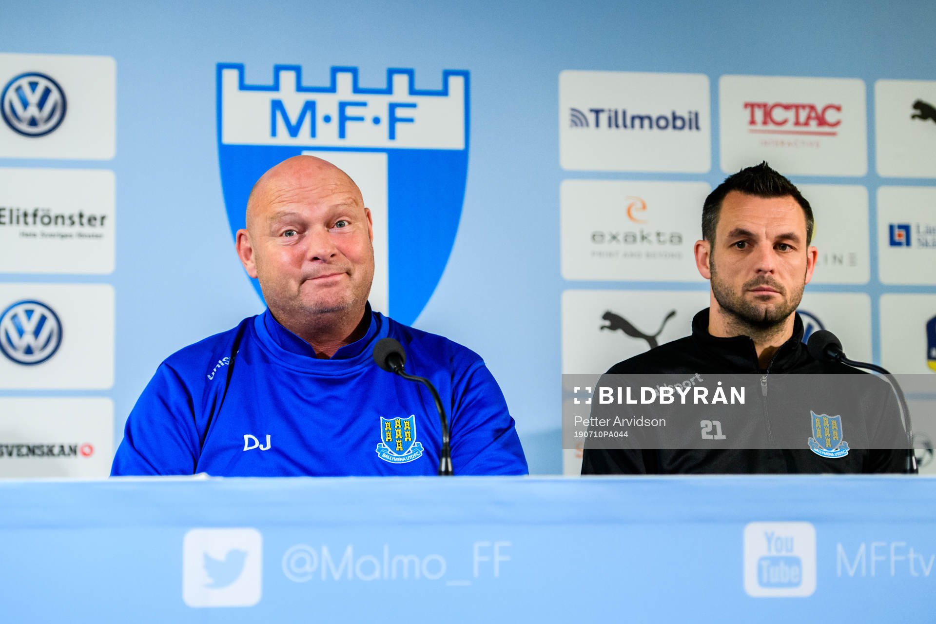 David Jeffrey head coach and Jim Ervin of Ballymena United