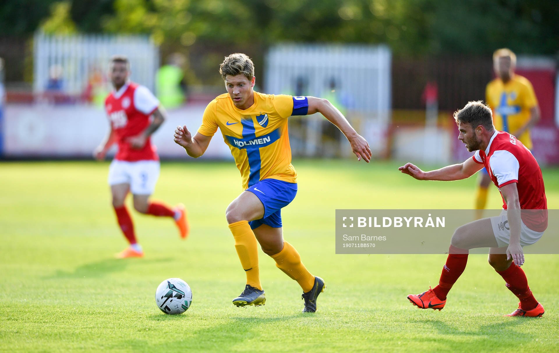 Alexander Fransson of IFK Norrköping in action against