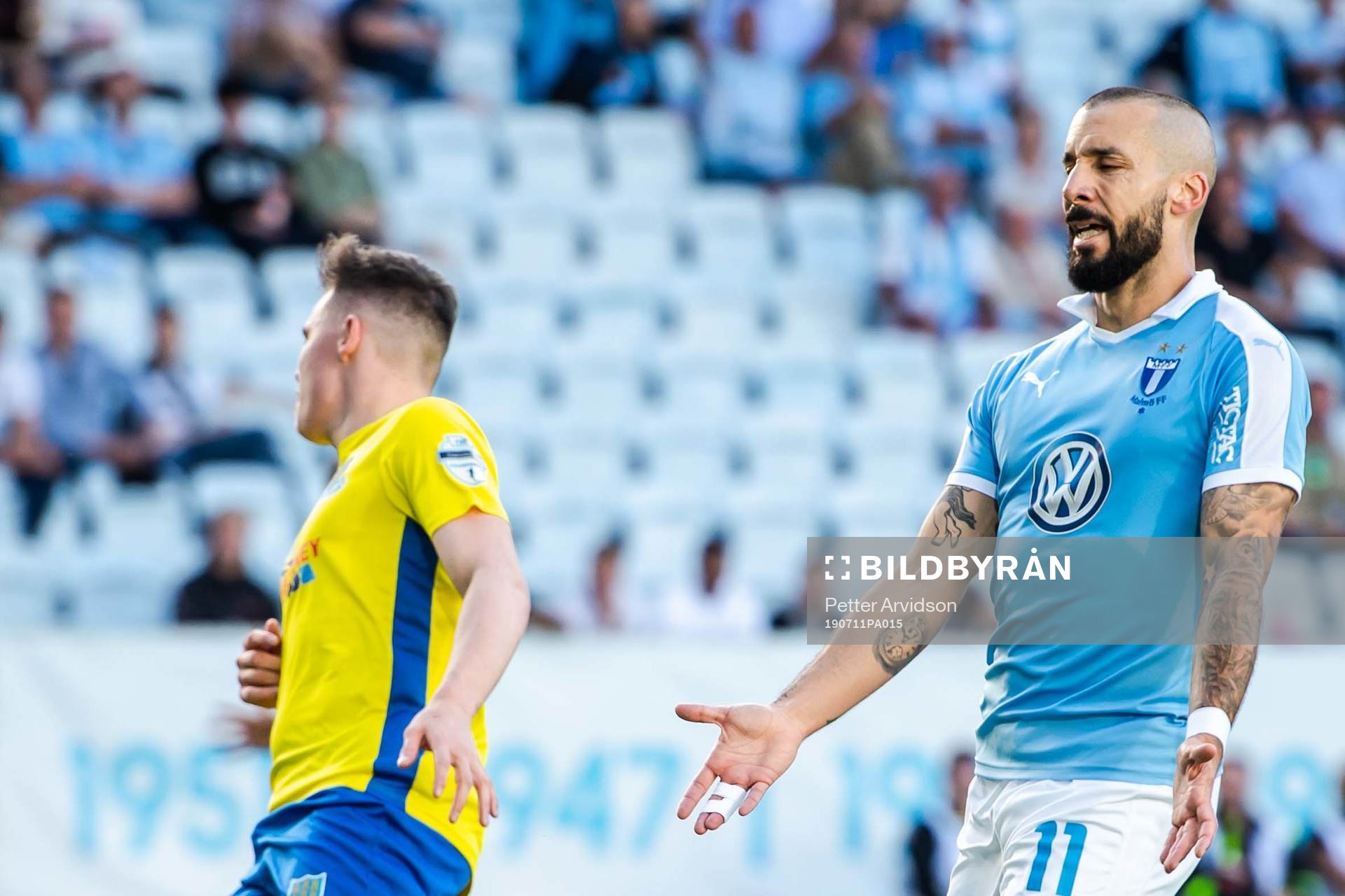 Guillermo Molins of Malmö FF looks dejected