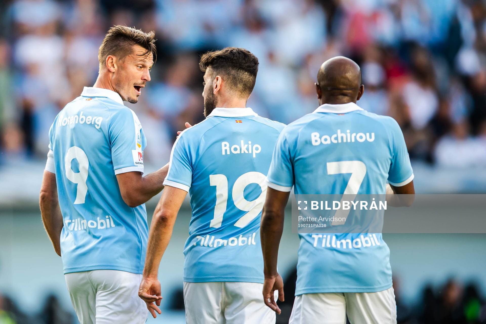 Markus Rosenberg, Erdal Rakip and Fouad Bachirou of Malmö