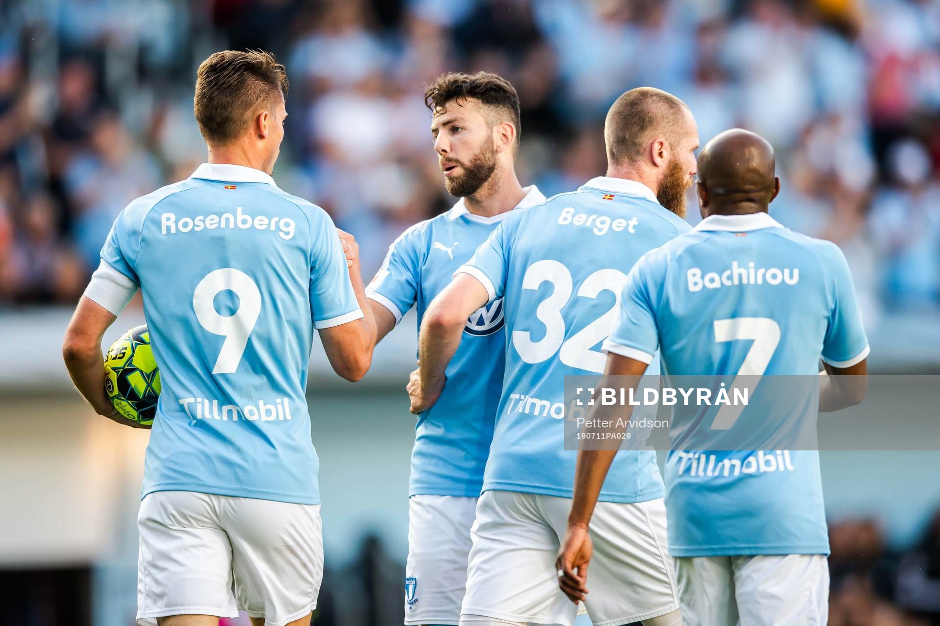 Markus Rosenberg celebrate with Erdal Rakip of Malmö FF