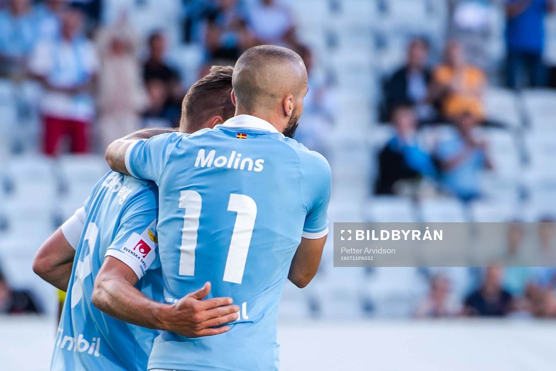 Markus Rosenberg and Guillermo Molins of Malmö FF celebrate