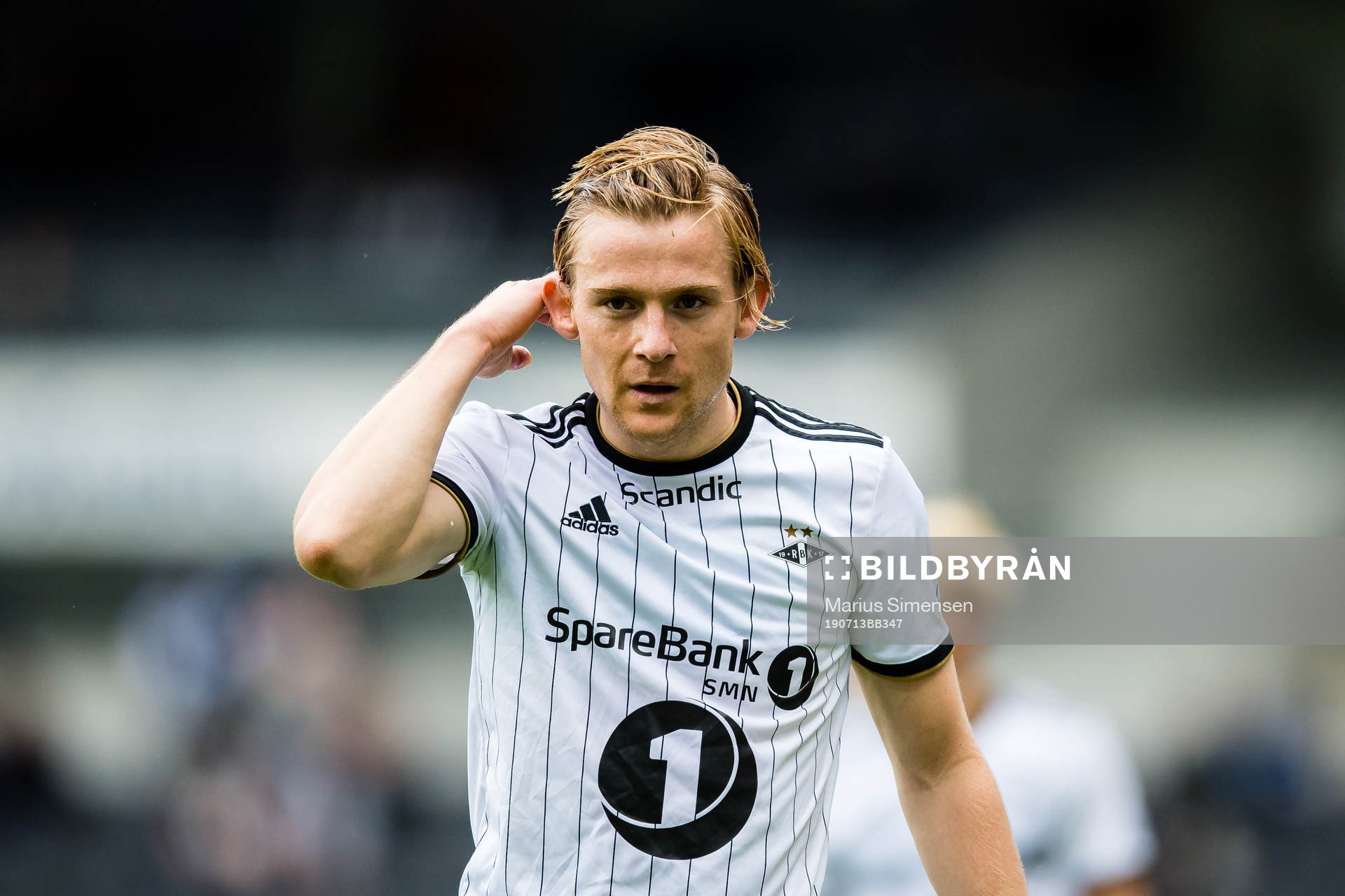 Yann-Erik Randa Bahezre de Lanlay of Rosenborg during the Eliteserien match between Rosenborg and Viking on July 13, 2019 in Trondheim.