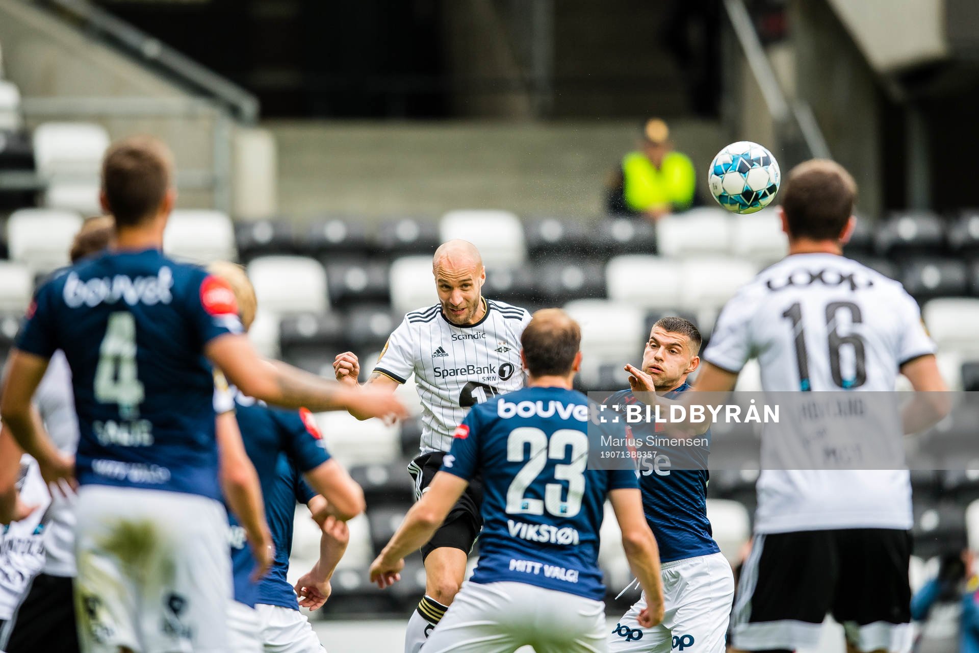 Tore Reginiussen of Rosenborg and Ylldren Ibrahimaj of