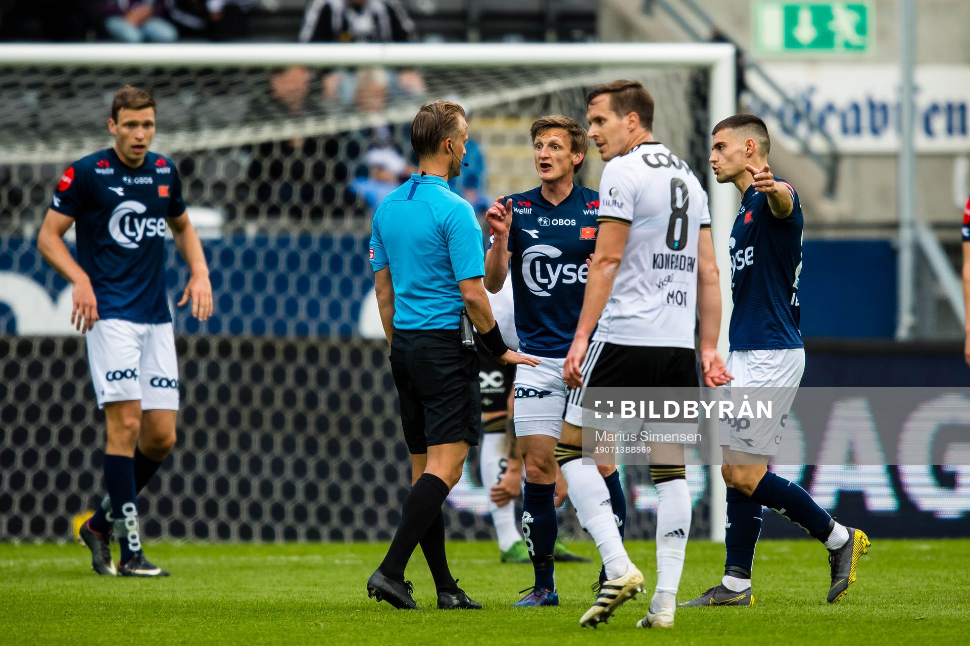 Ola Hobber Nilsen, referee, Andre Danielsen and Ylldren