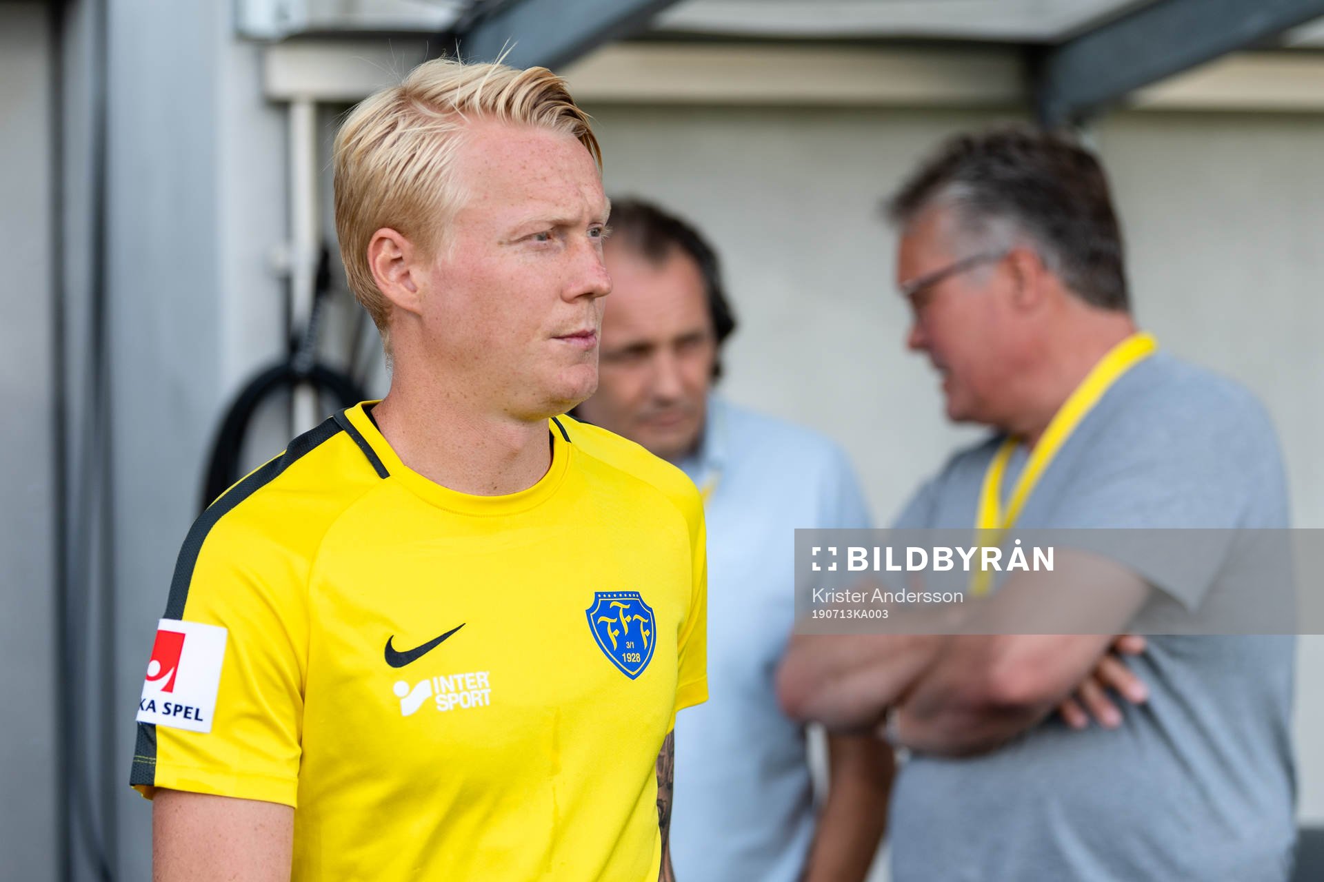 Falkenbergs Jacob Ericsson före fotbollsmatchen i